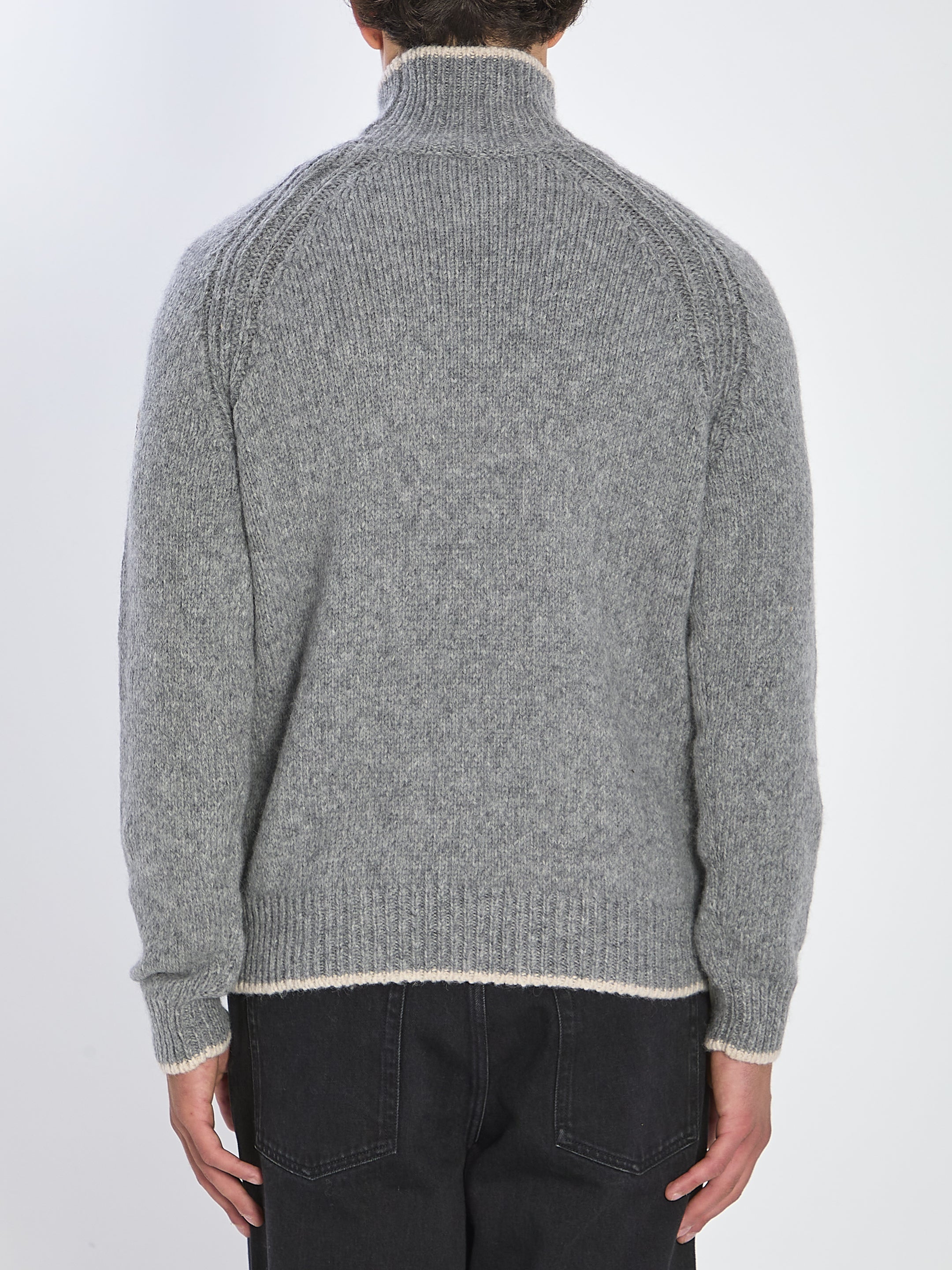 MONCLER High Neck Wool and Alpaca Blend Sweater - Regular Fit