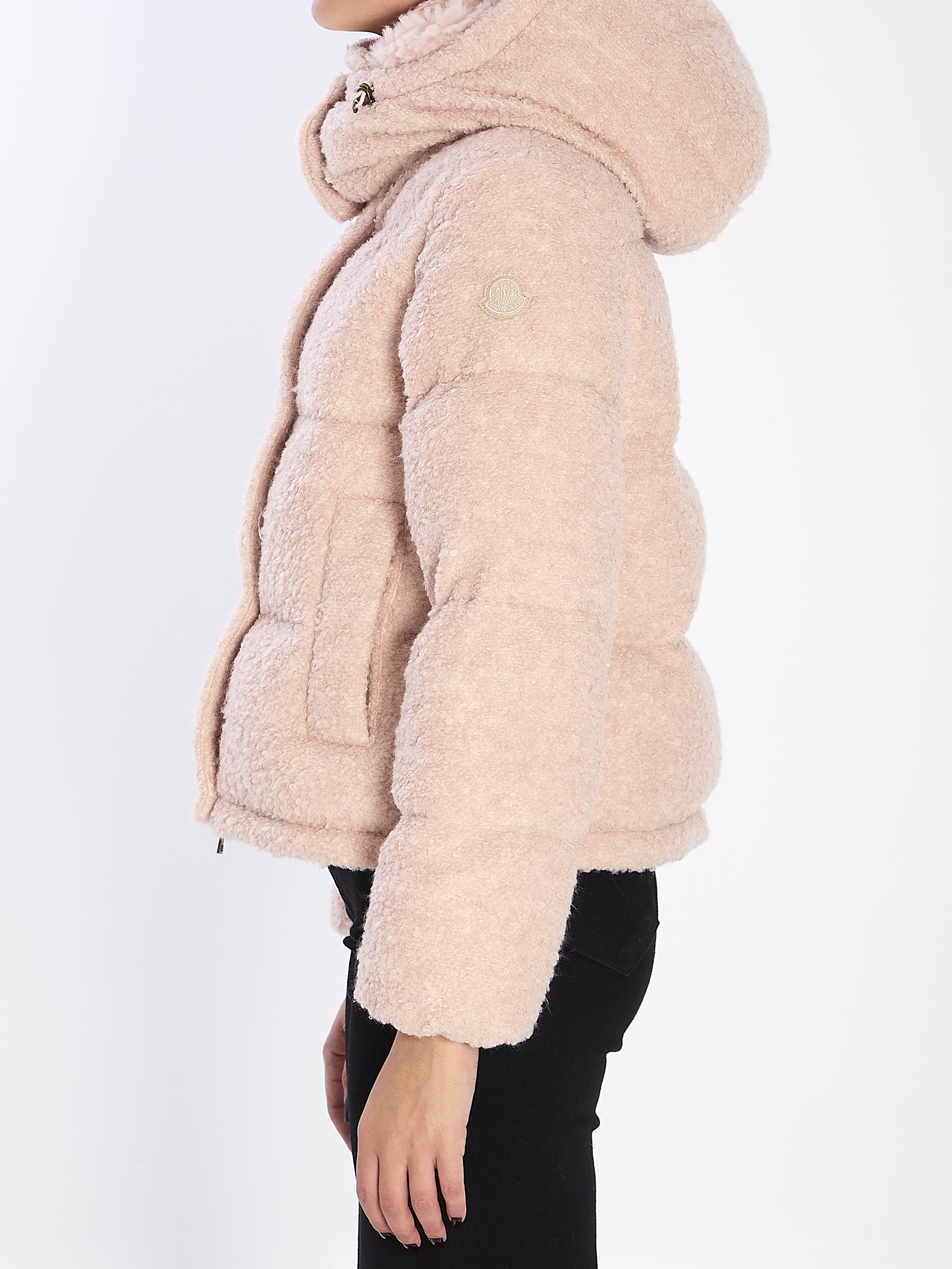 MONCLER Furry-Effect Down Puffer Jacket - Size 01 US