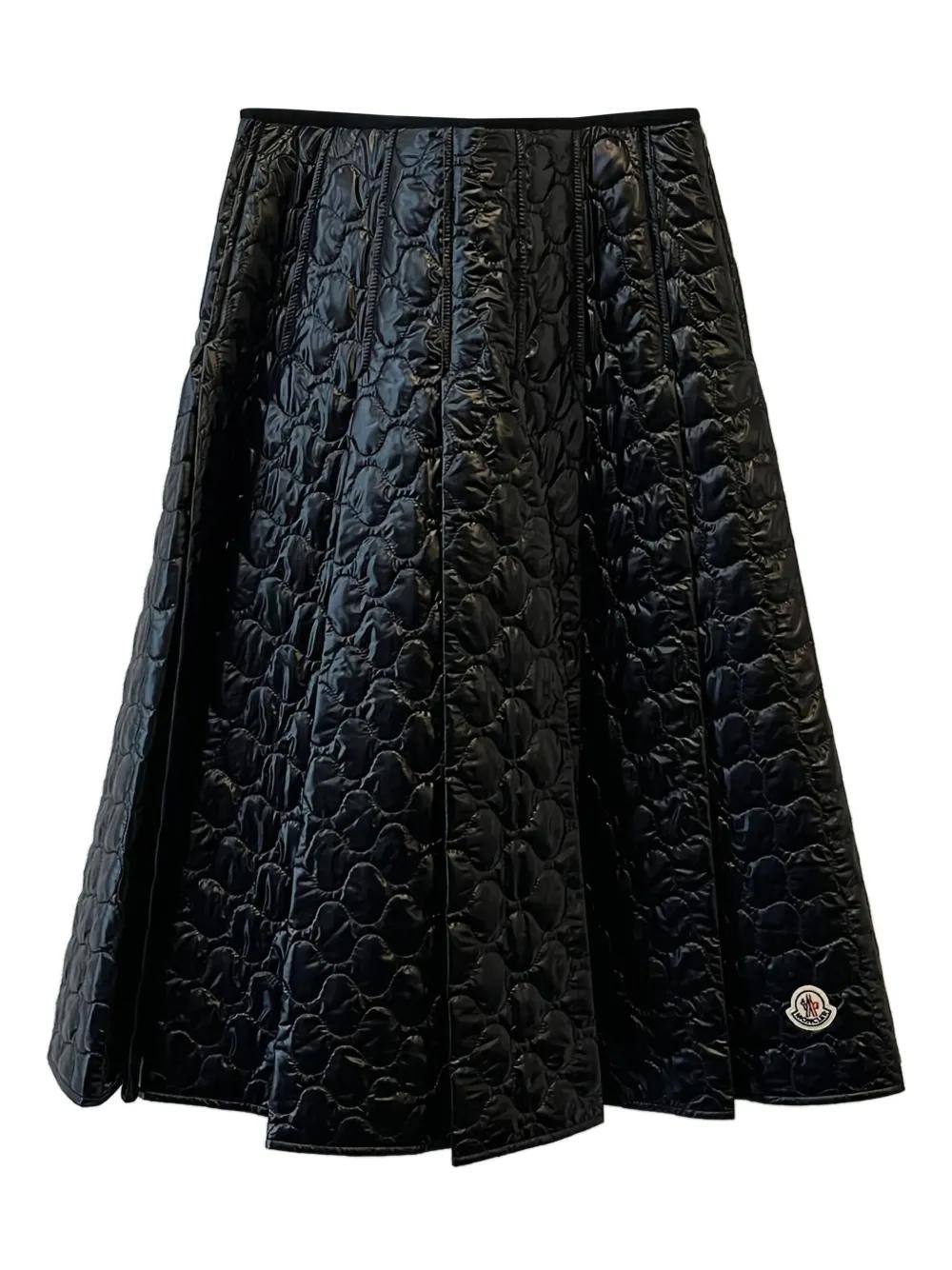 MONCLER Pleated Quilted Midi Skirt