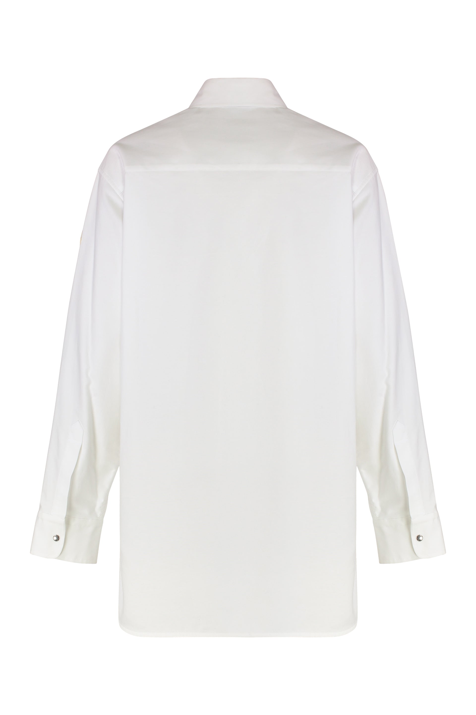 MONCLER Cotton Poplin Polo Neck Shirt for Women