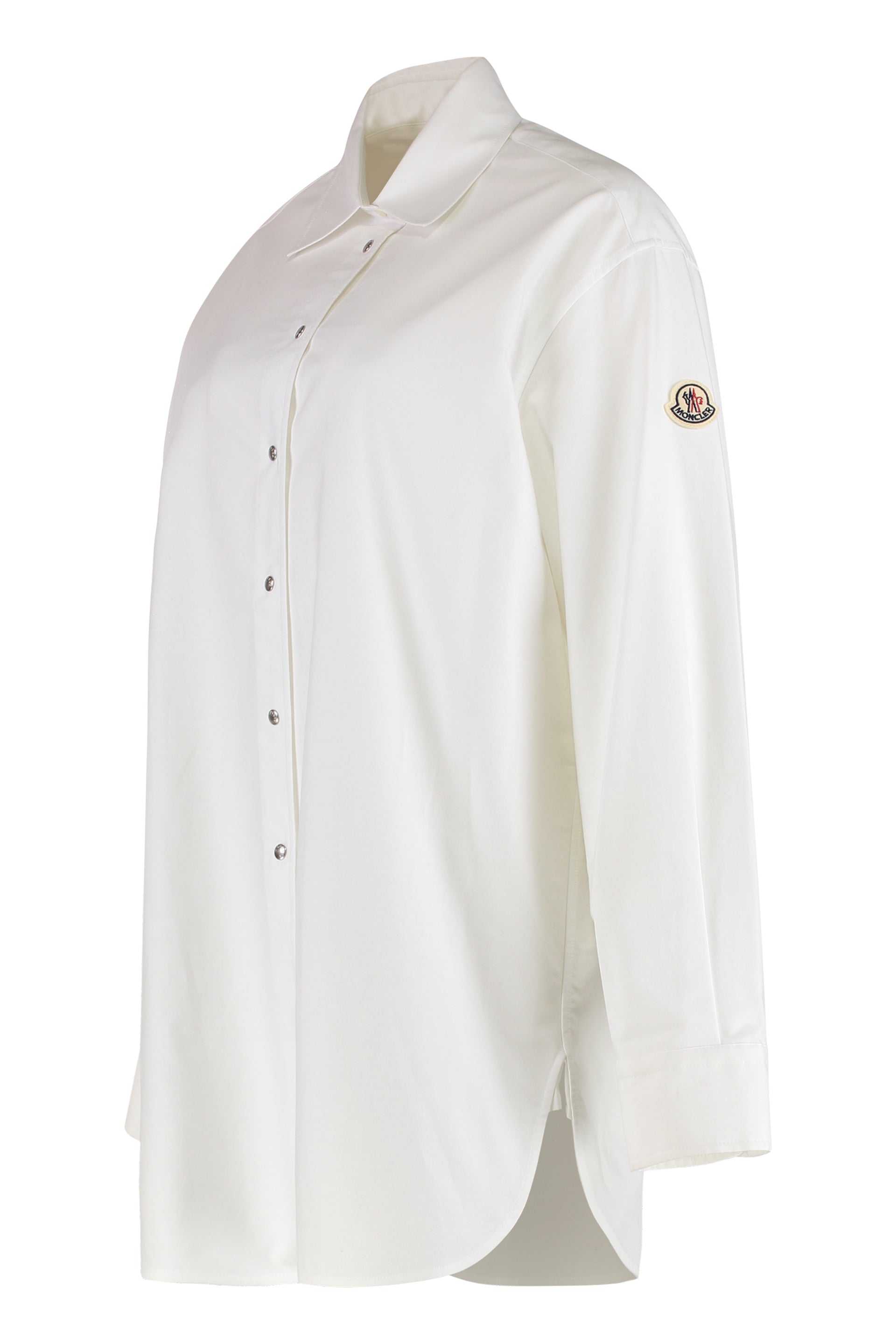 MONCLER Cotton Poplin Polo Neck Shirt for Women