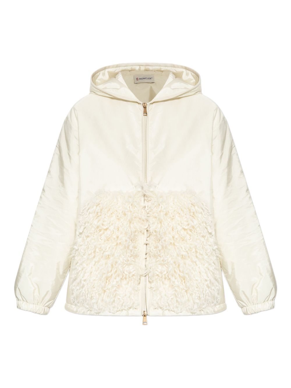 MONCLER Curly Texture Hoodie with Zip Fastening for Women