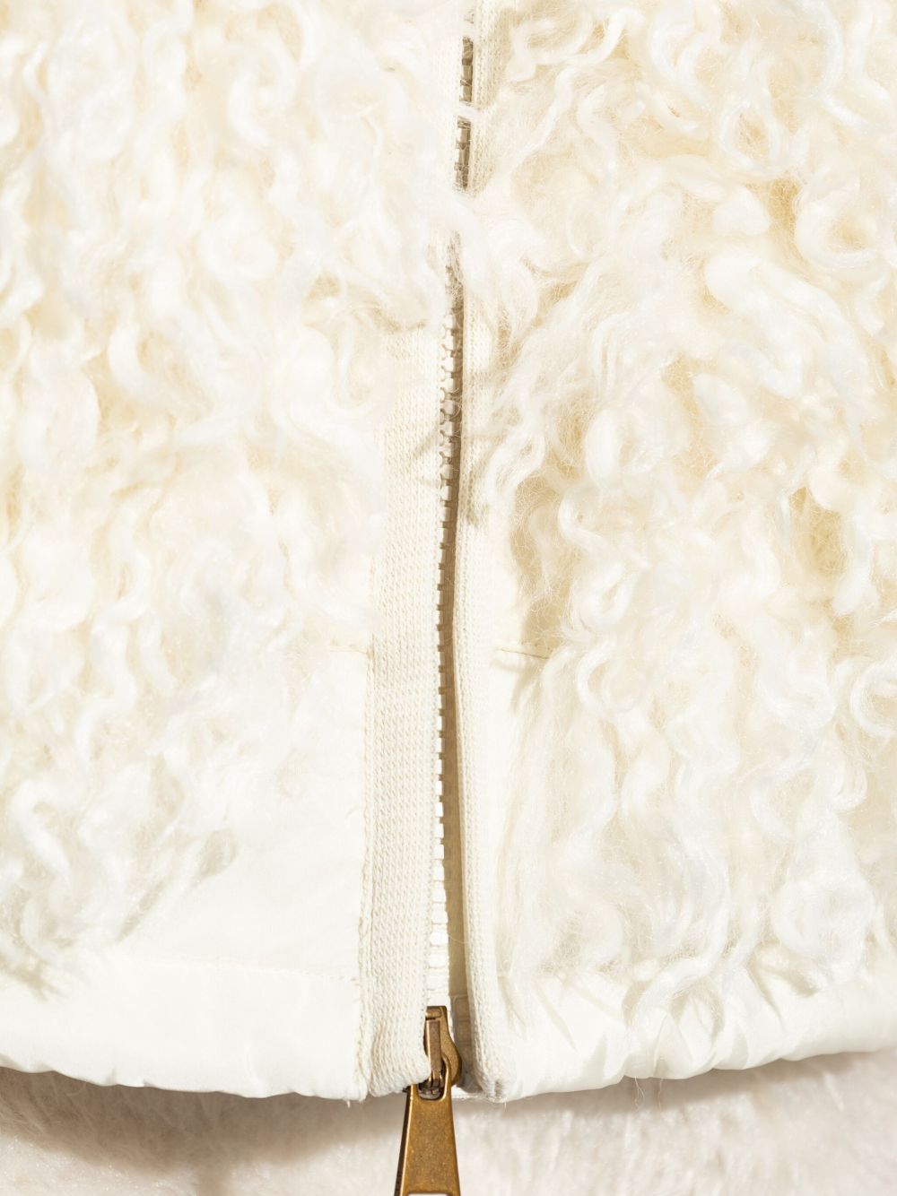 MONCLER Curly Texture Hoodie with Zip Fastening for Women