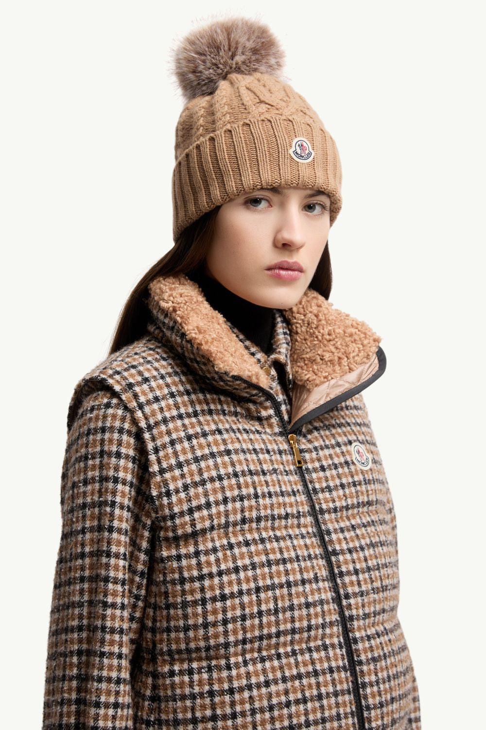 MONCLER Elegant Wool and Cashmere Tricot Hat for Women