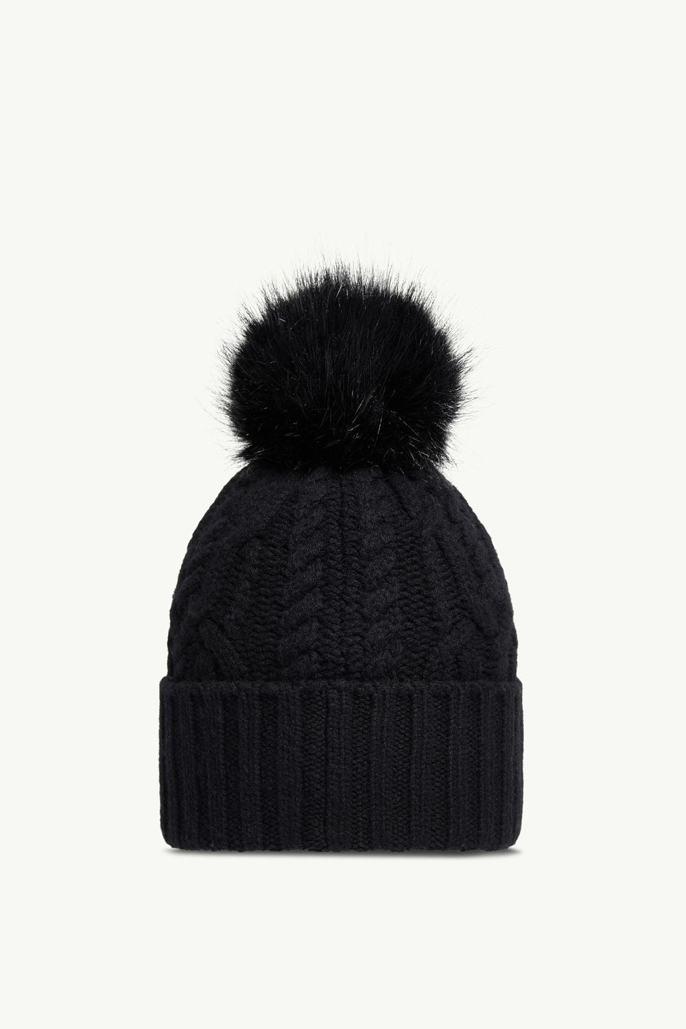 MONCLER Cashmere Blend Beanie with Pom Pom