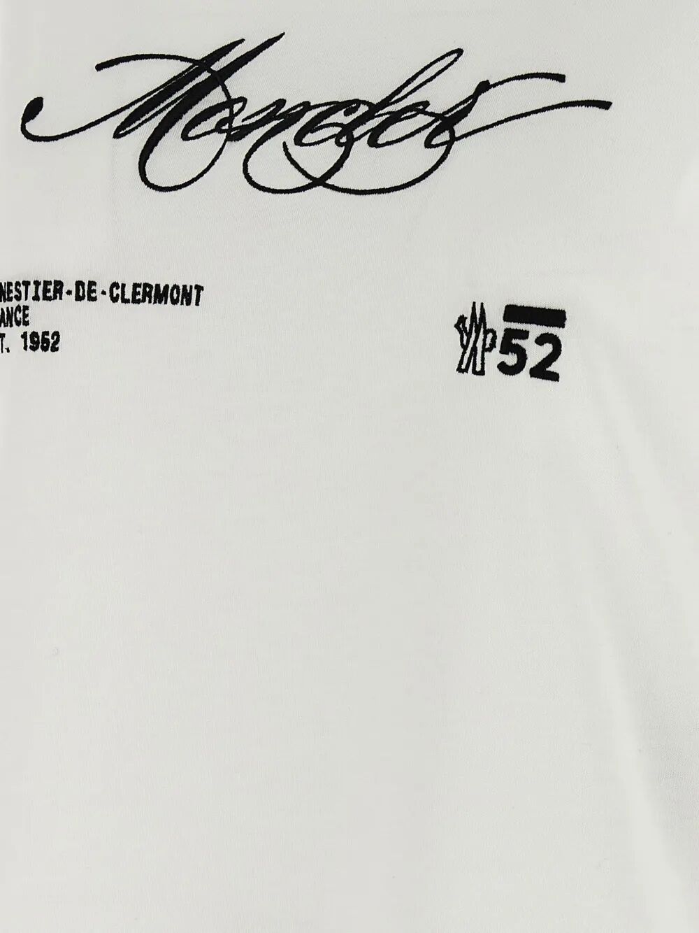 MONCLER Embroidered Cursive Logo Cotton T-Shirt