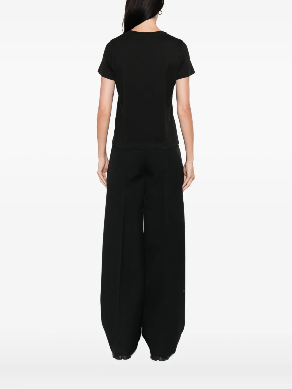 MONCLER Embroidered Cursive Logo T-Shirt - Size S