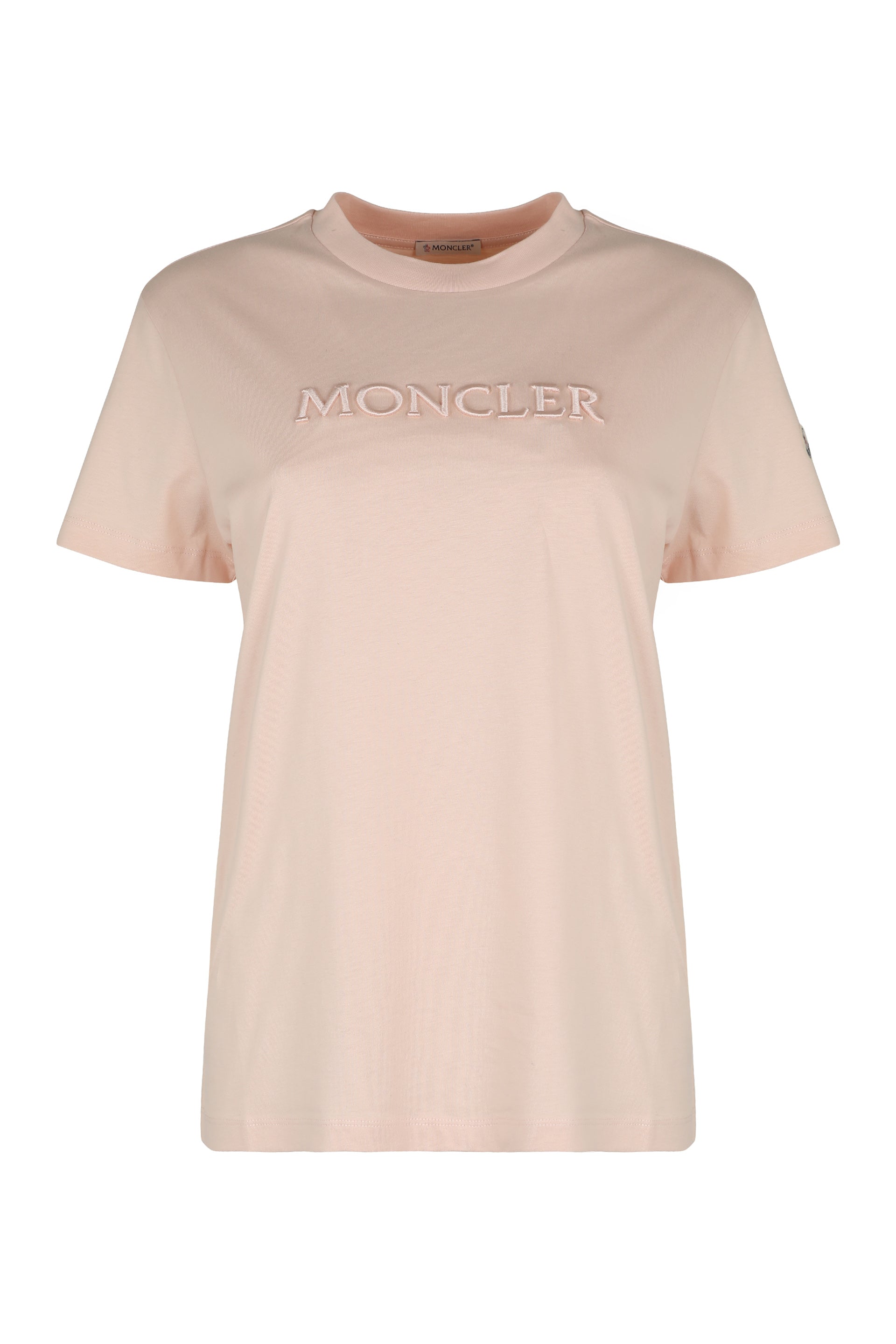MONCLER Round Neck Cotton T-Shirt for Women