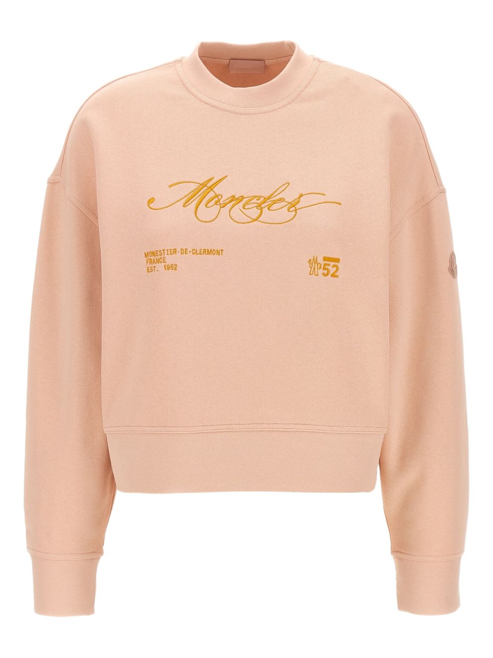MONCLER Crew Neck Logo Cotton Sweatshirt
