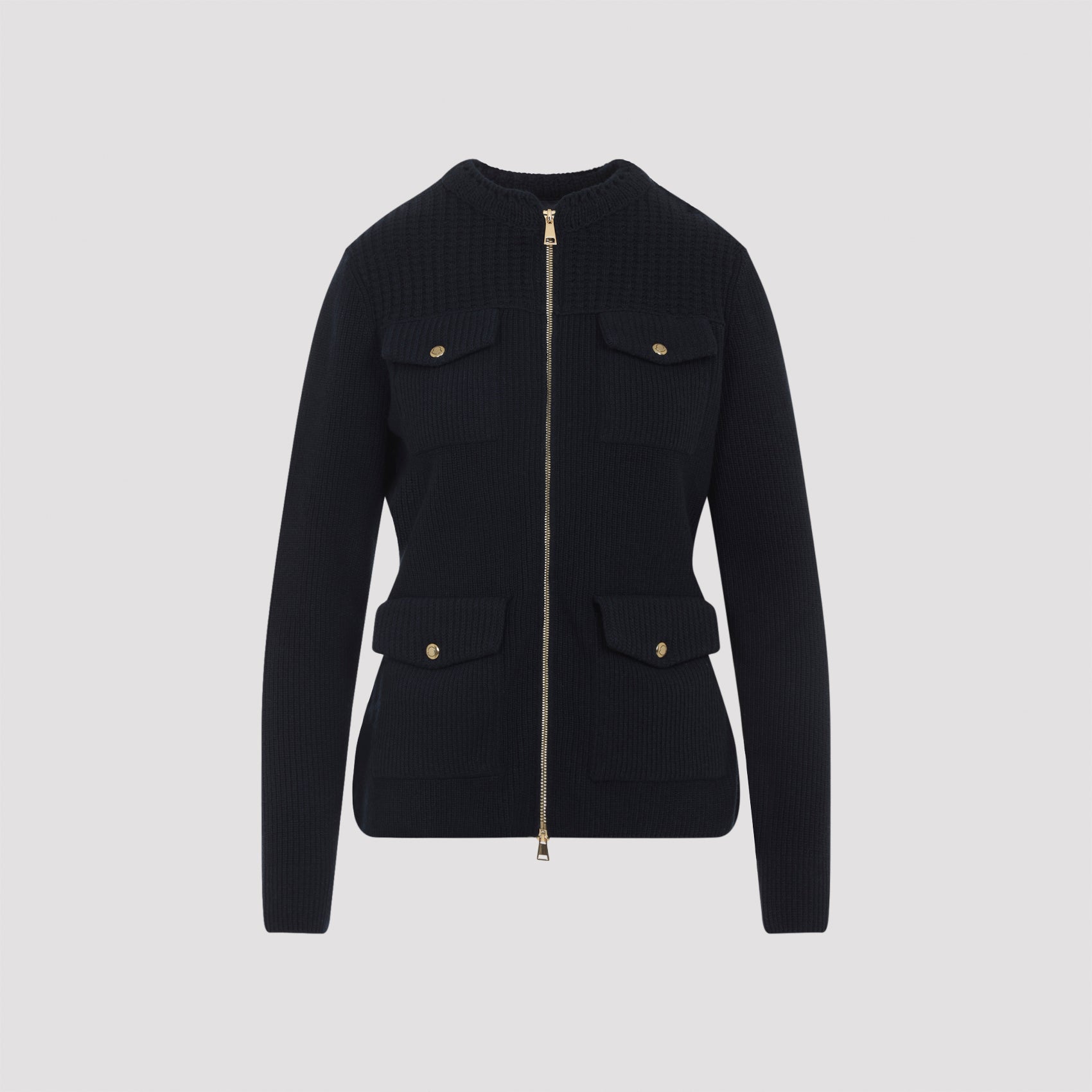 MONCLER Chic Women's Cardigan - 100% Virgin Wool