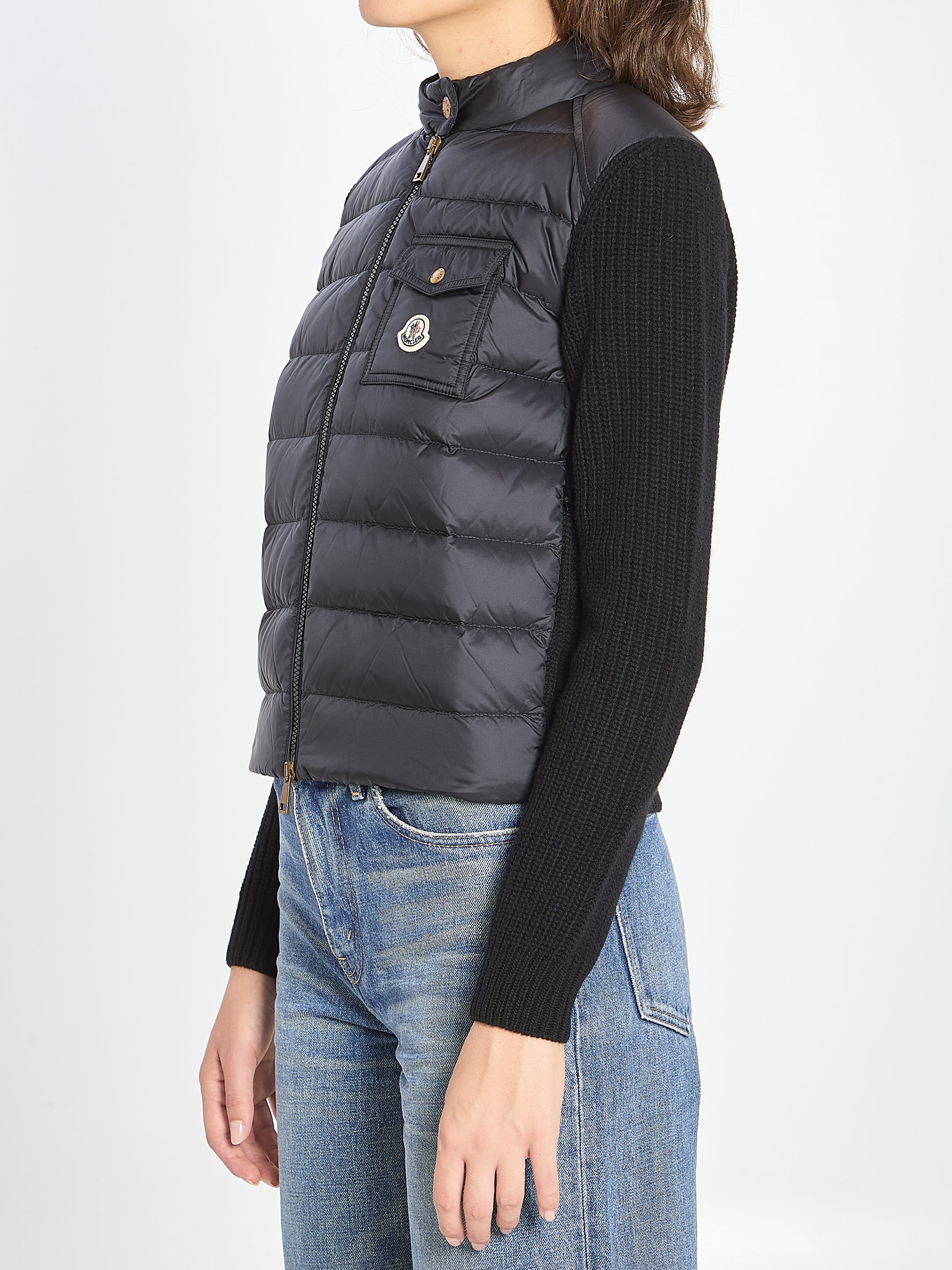 MONCLER Ribbed Sweater with Goose-Feather Filling - Women's FW25