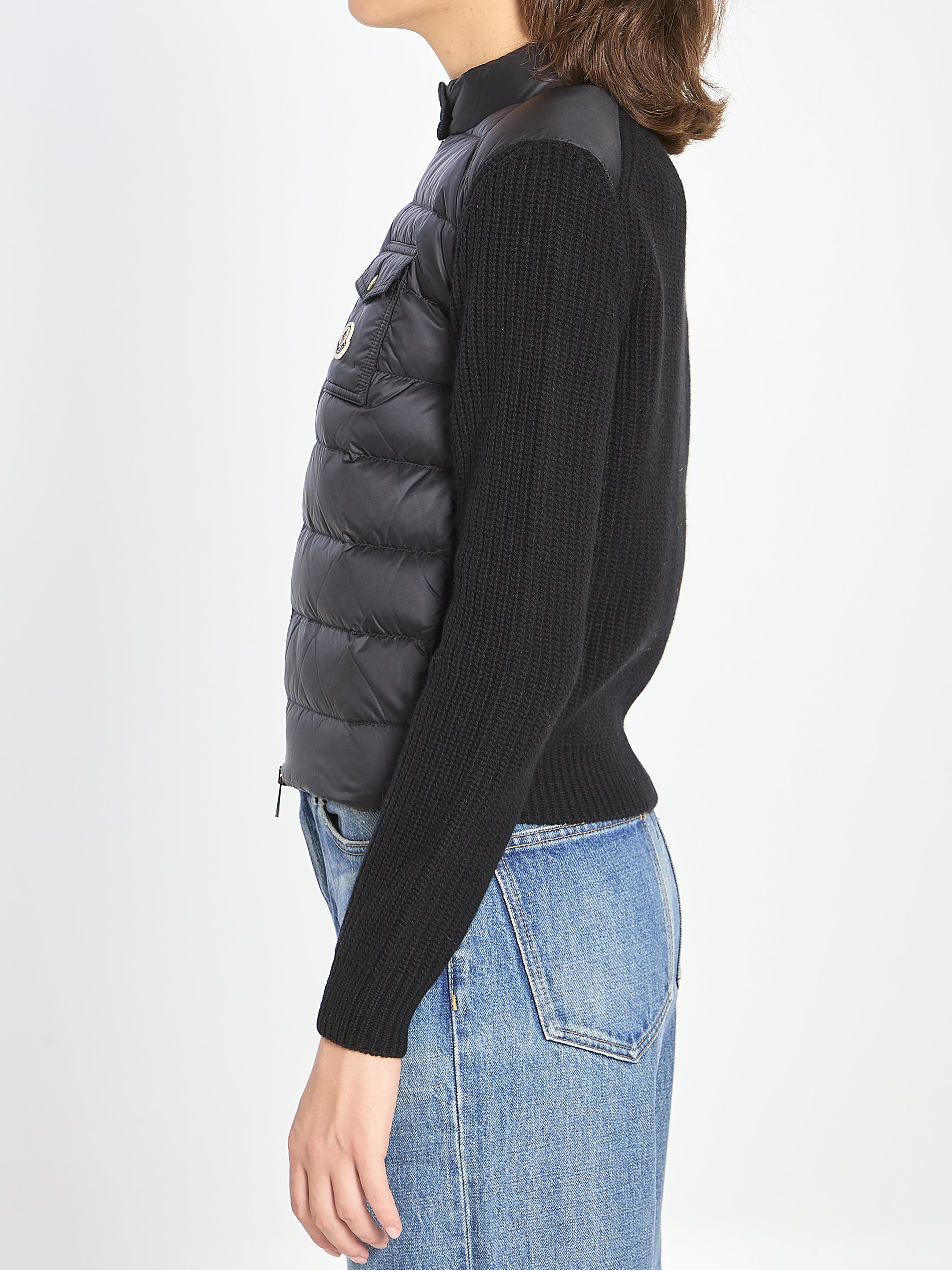 MONCLER Ribbed Sweater with Goose-Feather Filling - Women's FW25