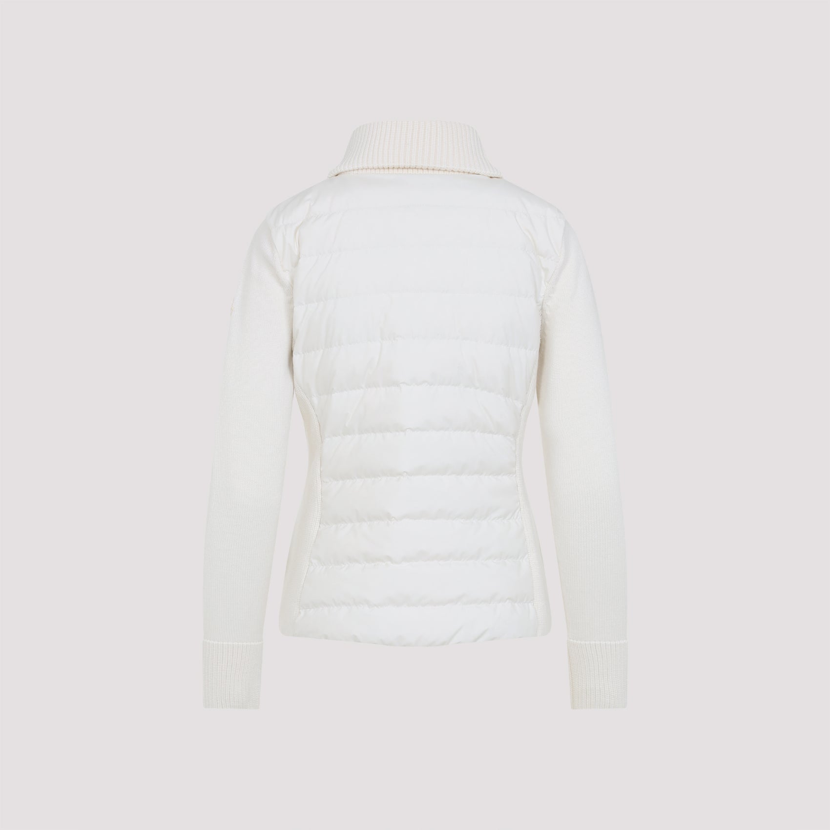 MONCLER Padded Wool Cardigan with Zip - Women's Outerwear
