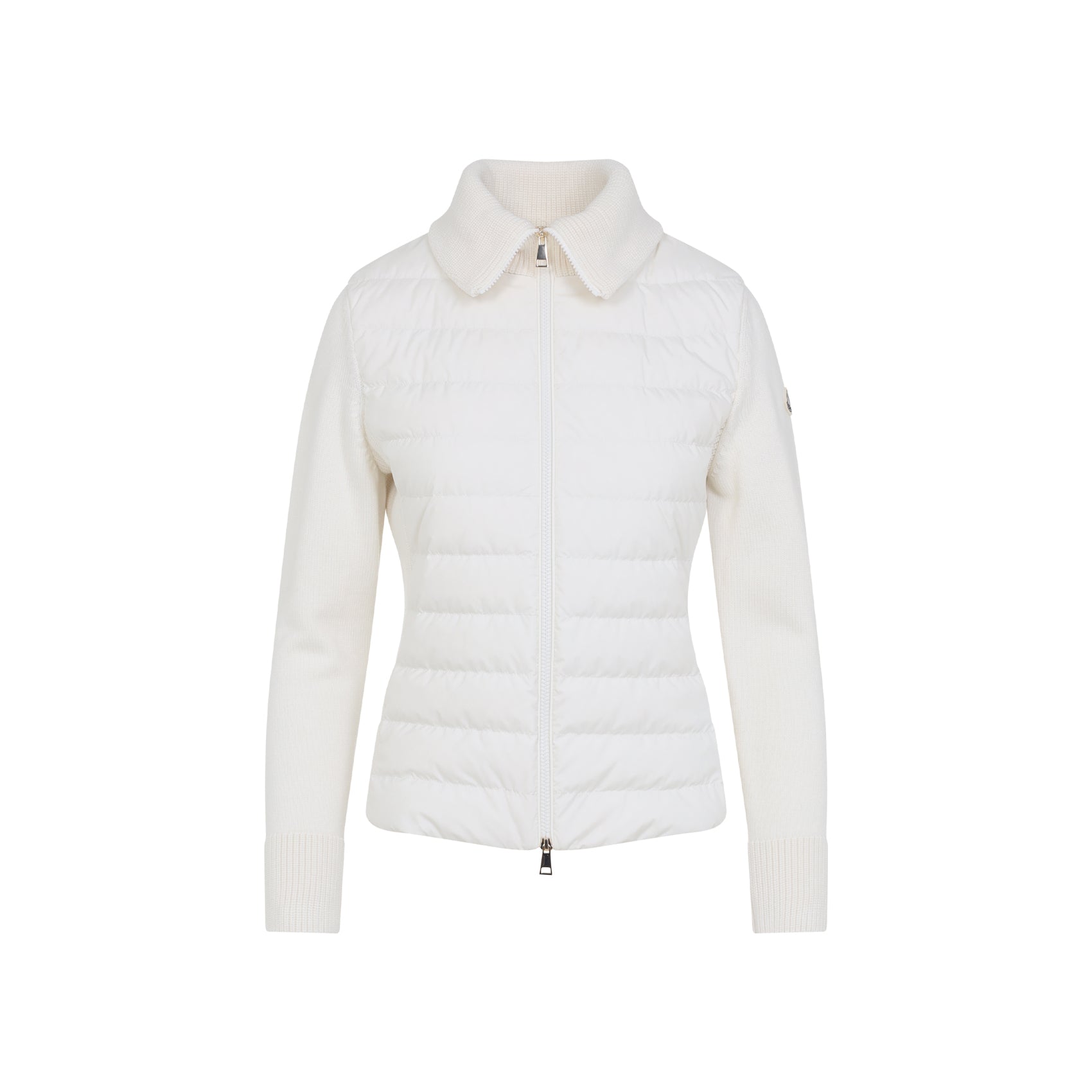 MONCLER Padded Cardigan with High Collar - Slim Fit