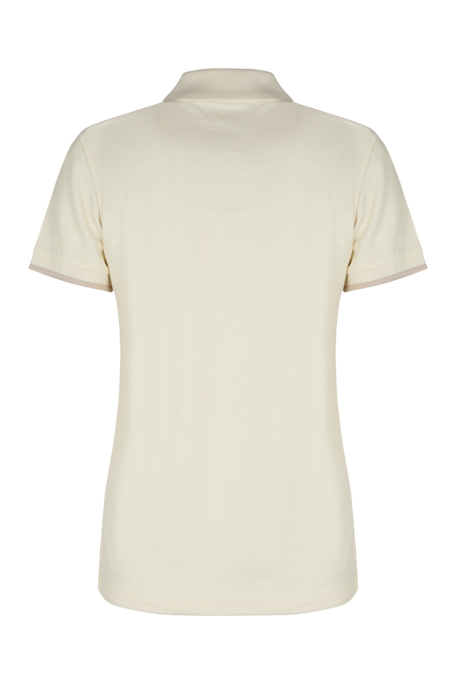 MONCLER Structured Cotton Polo with Snap Closure for Women