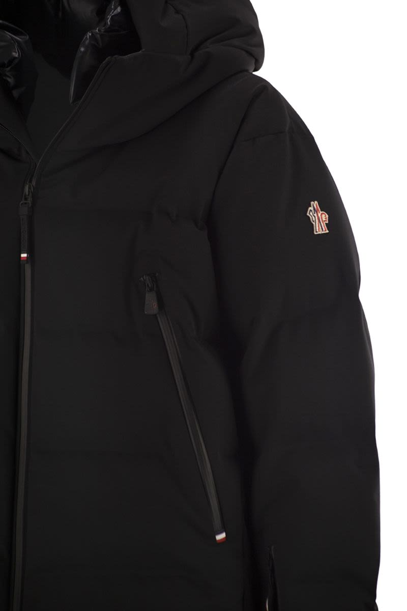 MONCLER GRENOBLE Short Down Jacket with Hood for Skiing and Outdoor Activities