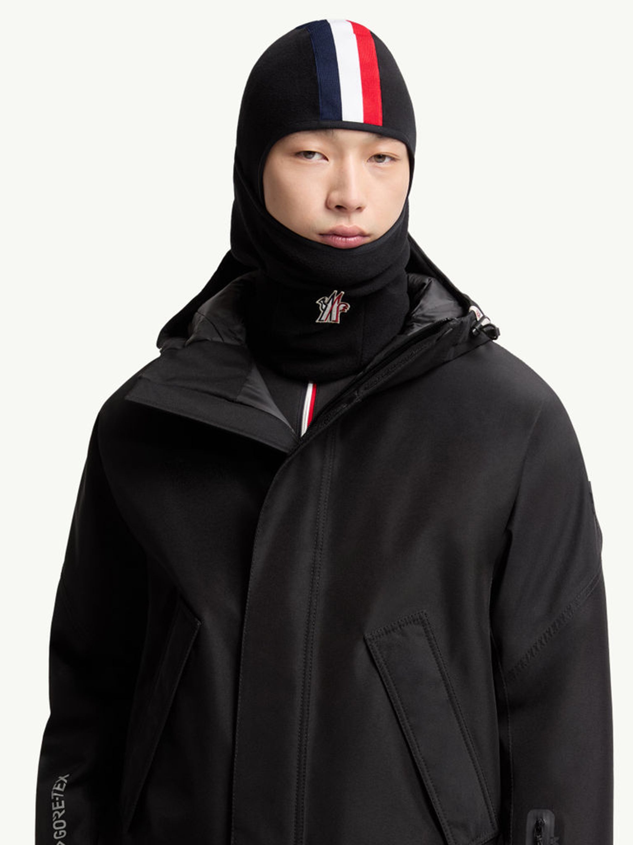 MONCLER Fleece Balaclava with Logo for Men - FW25