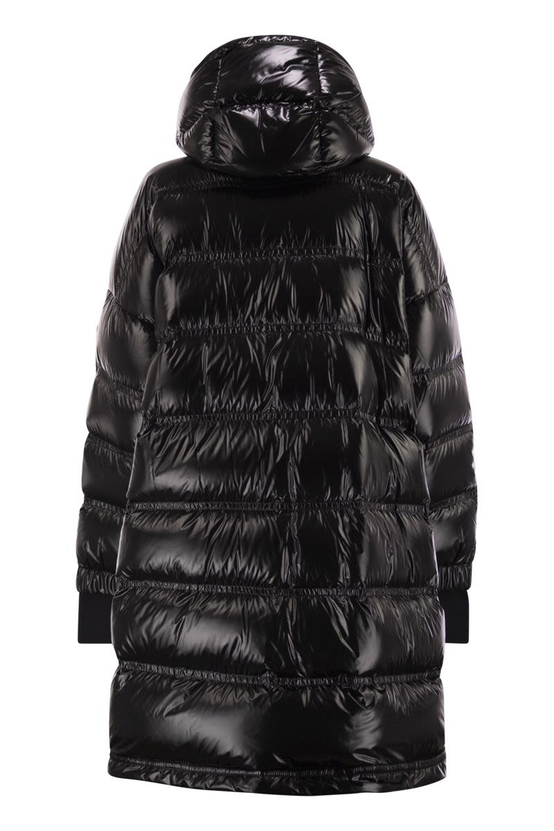 MONCLER GRENOBLE Exploratory Long Down Jacket with Hood