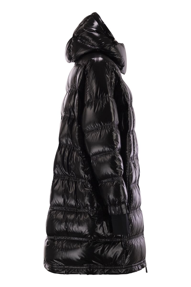 MONCLER GRENOBLE Exploratory Long Down Jacket with Hood