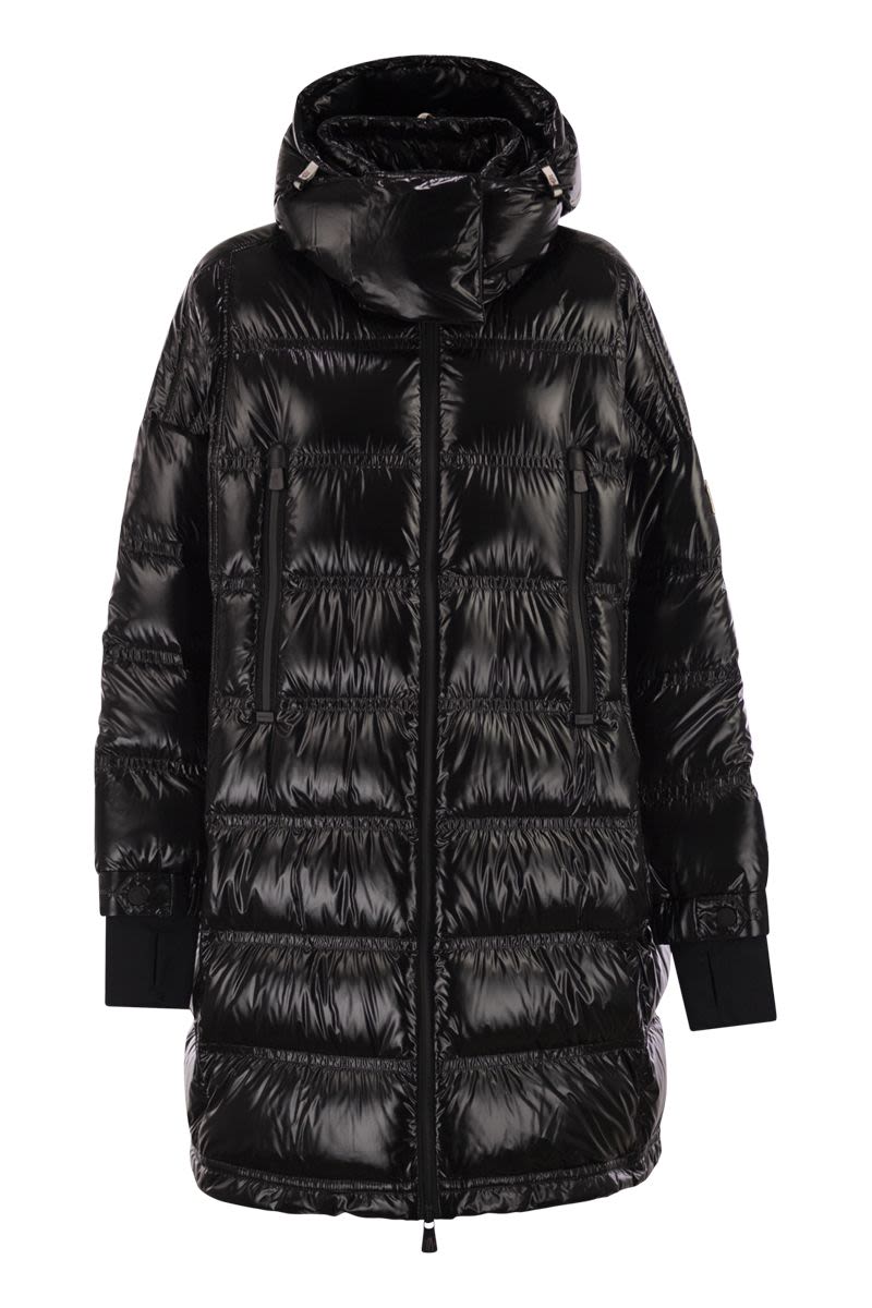 MONCLER Long Down Jacket with Hood for Women
