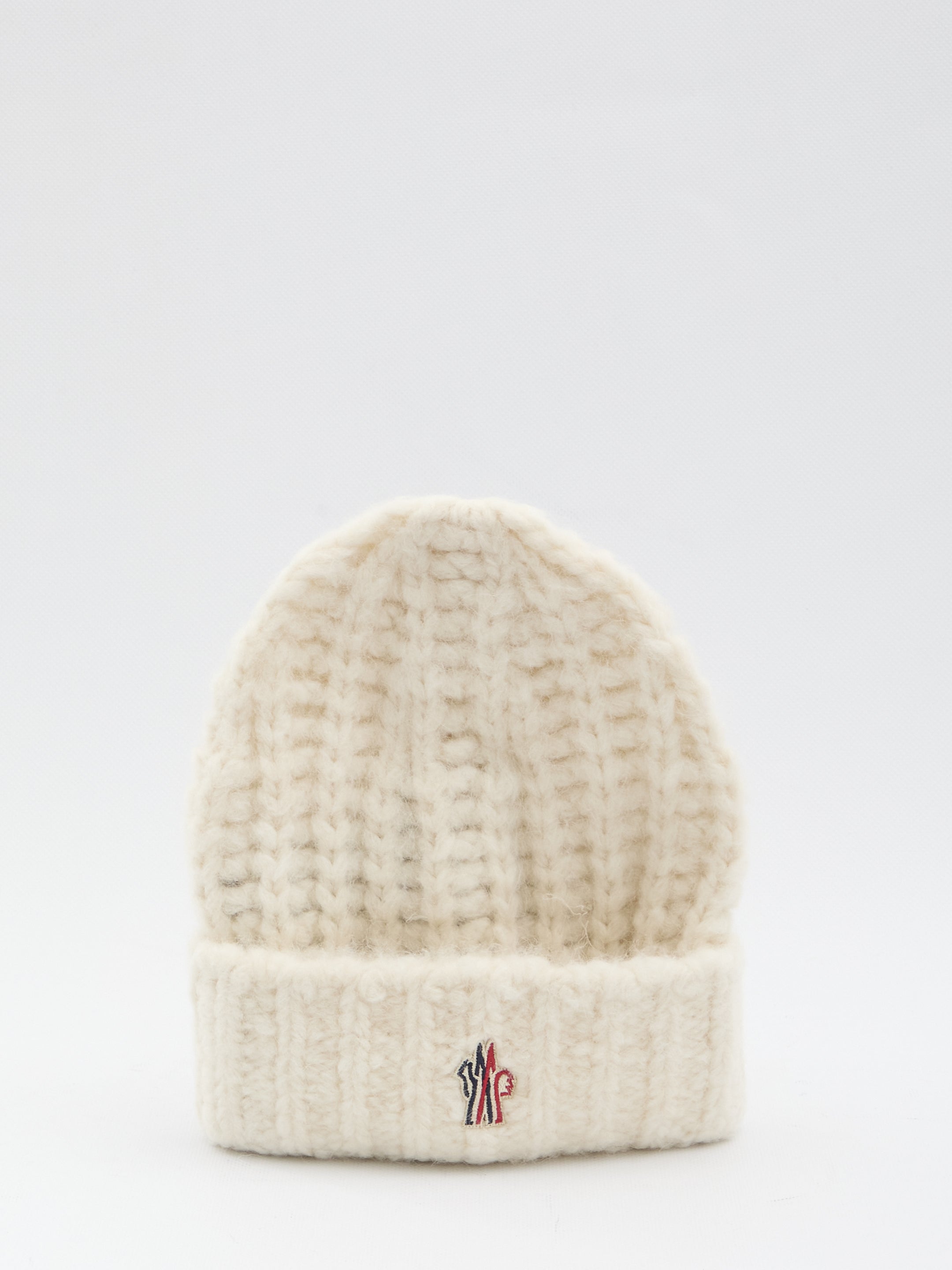 MONCLER GRENOBLE Knit Beanie with Logo Patch - One Size