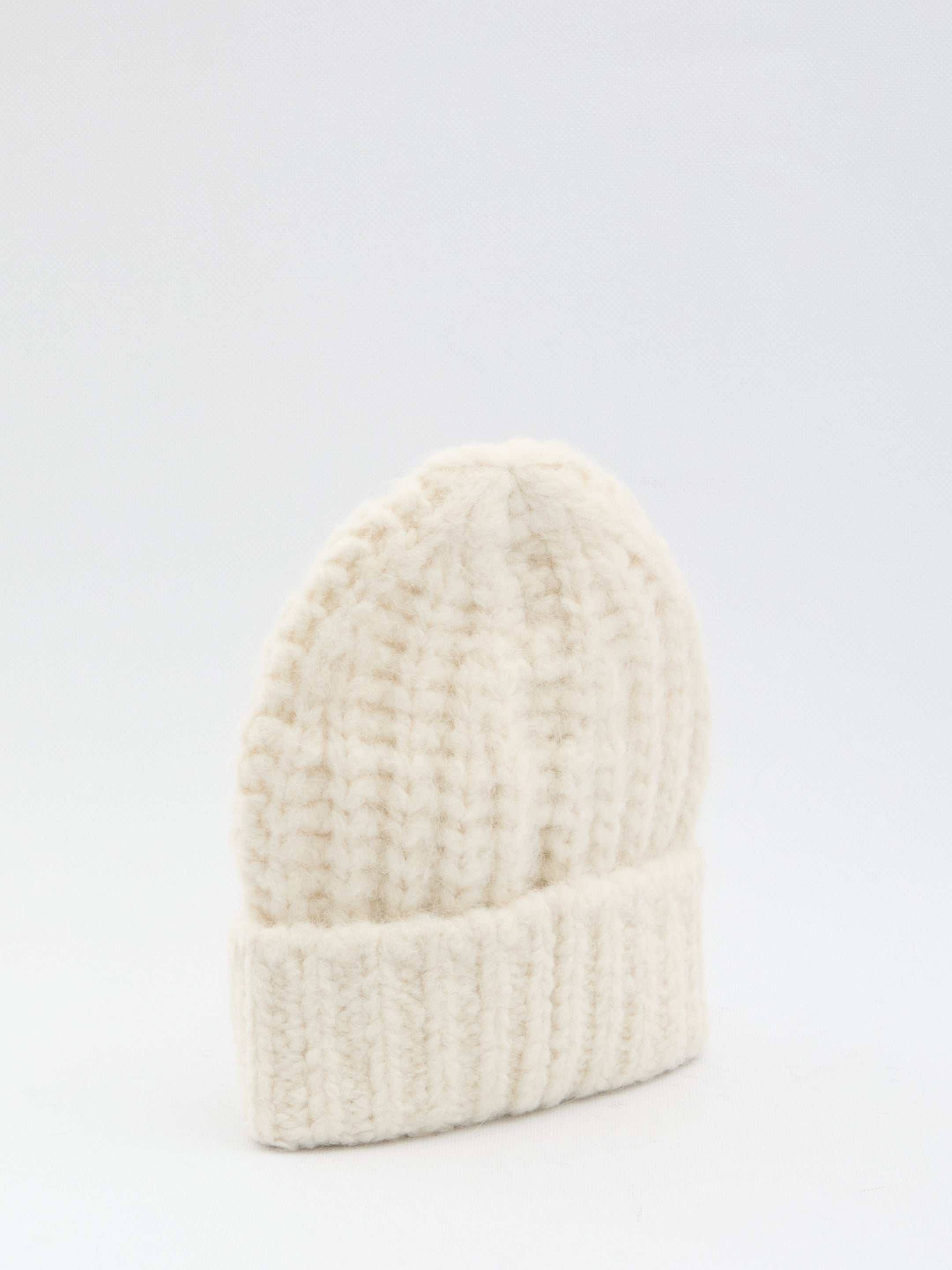 MONCLER GRENOBLE Knit Beanie with Logo Patch - One Size