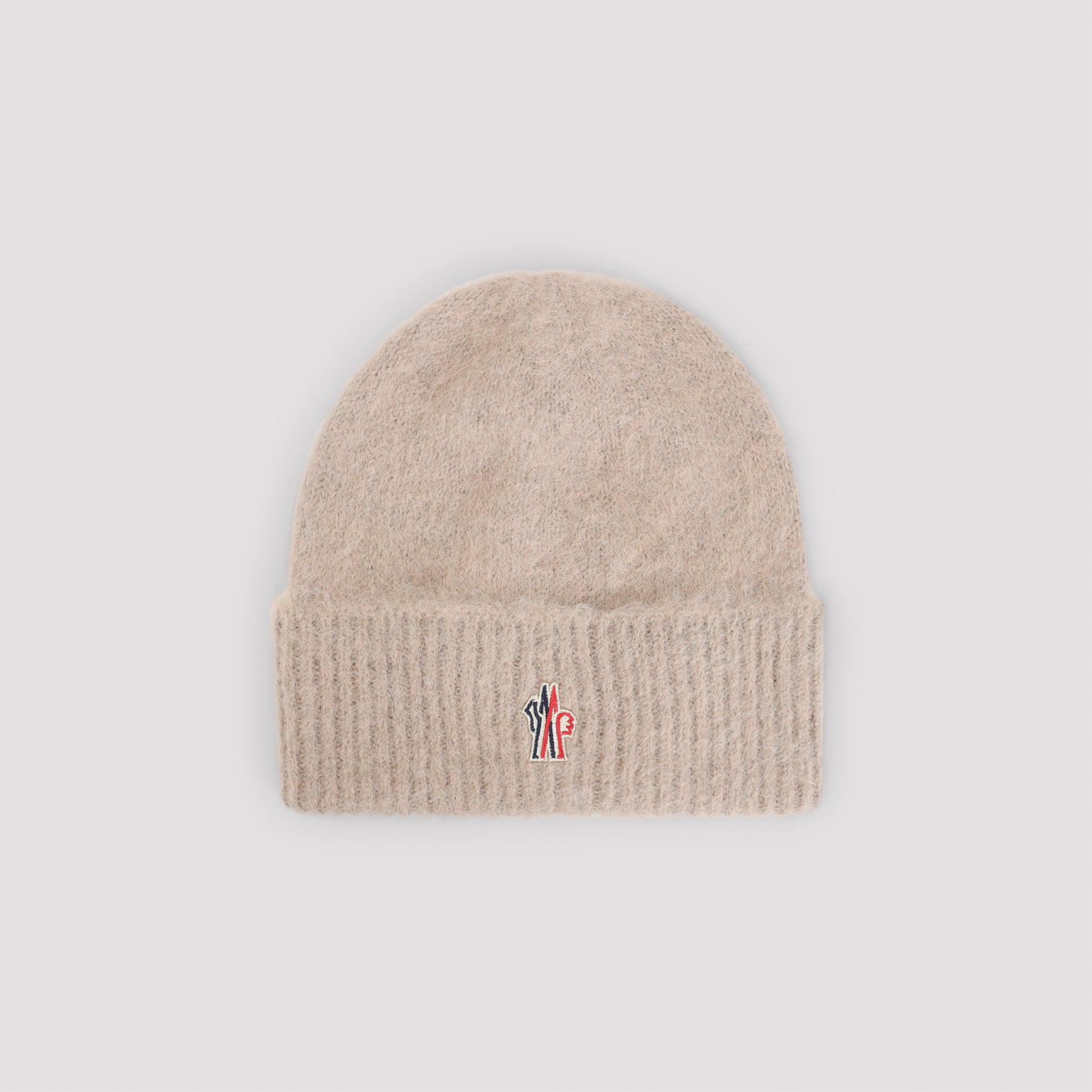 MONCLER GRENOBLE Ribbed Cuff Logo Wool Beanie for Women - FW25