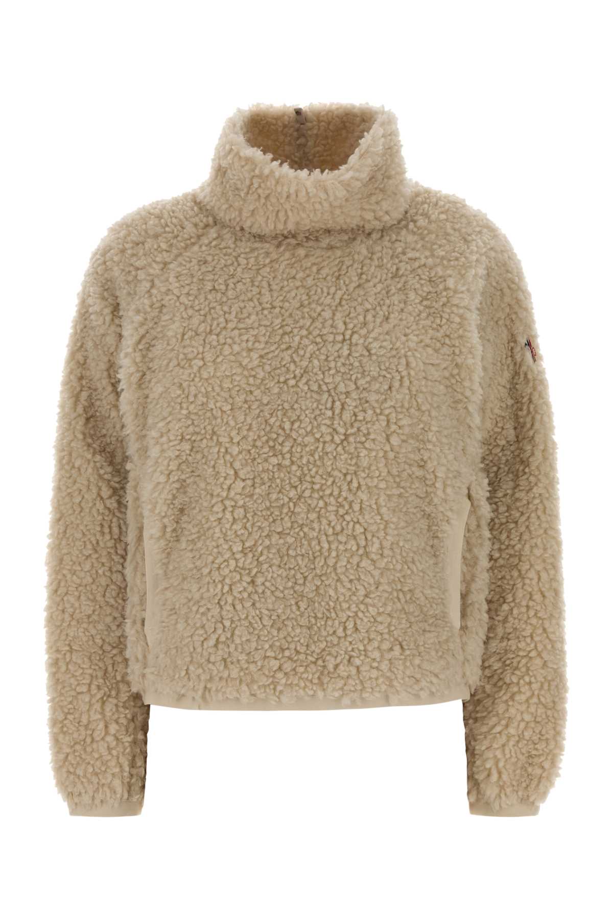 MONCLER GRENOBLE Teddy Fleece Turtleneck Sweater