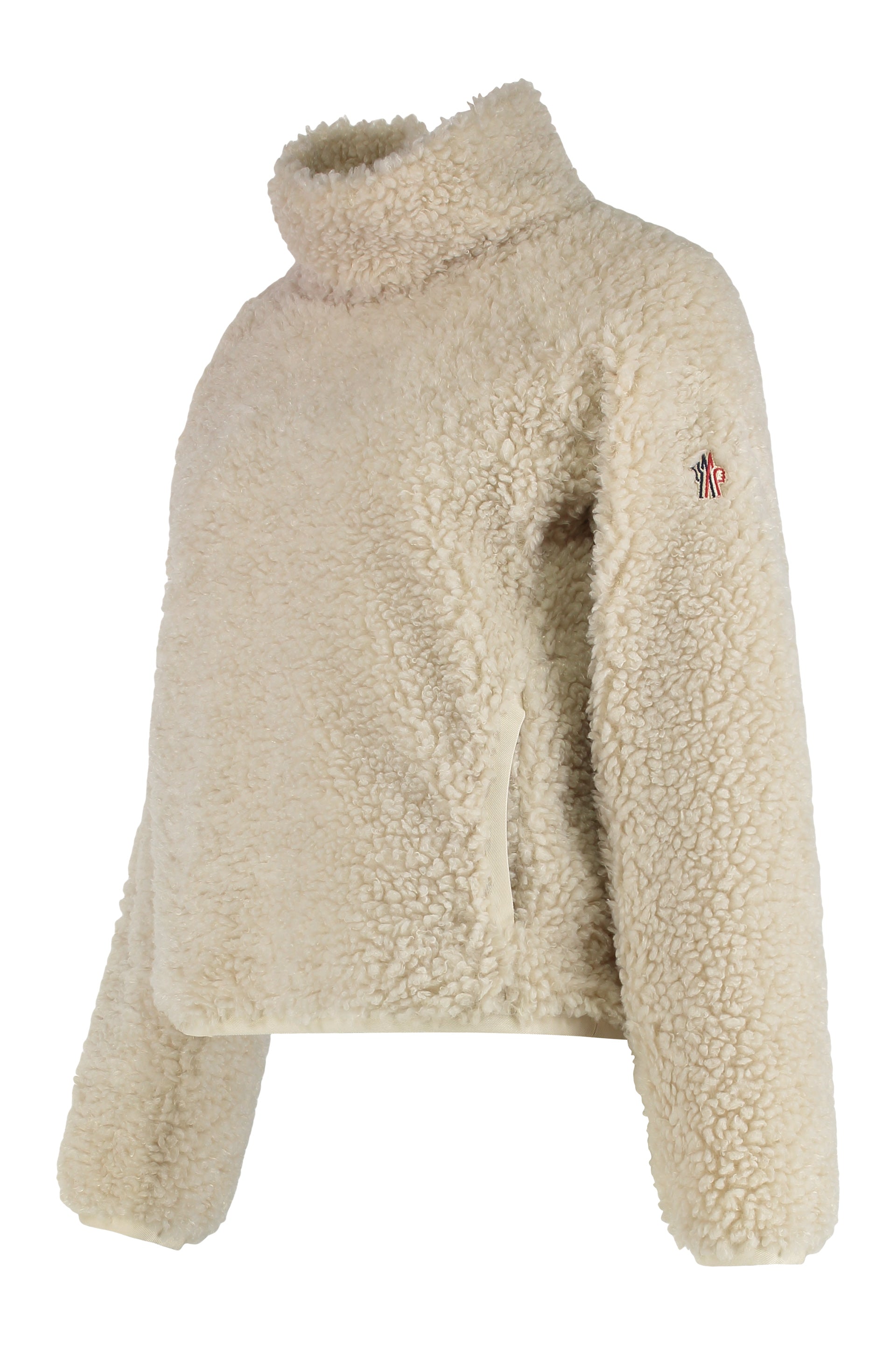 MONCLER GRENOBLE Teddy Fleece Turtleneck Sweater