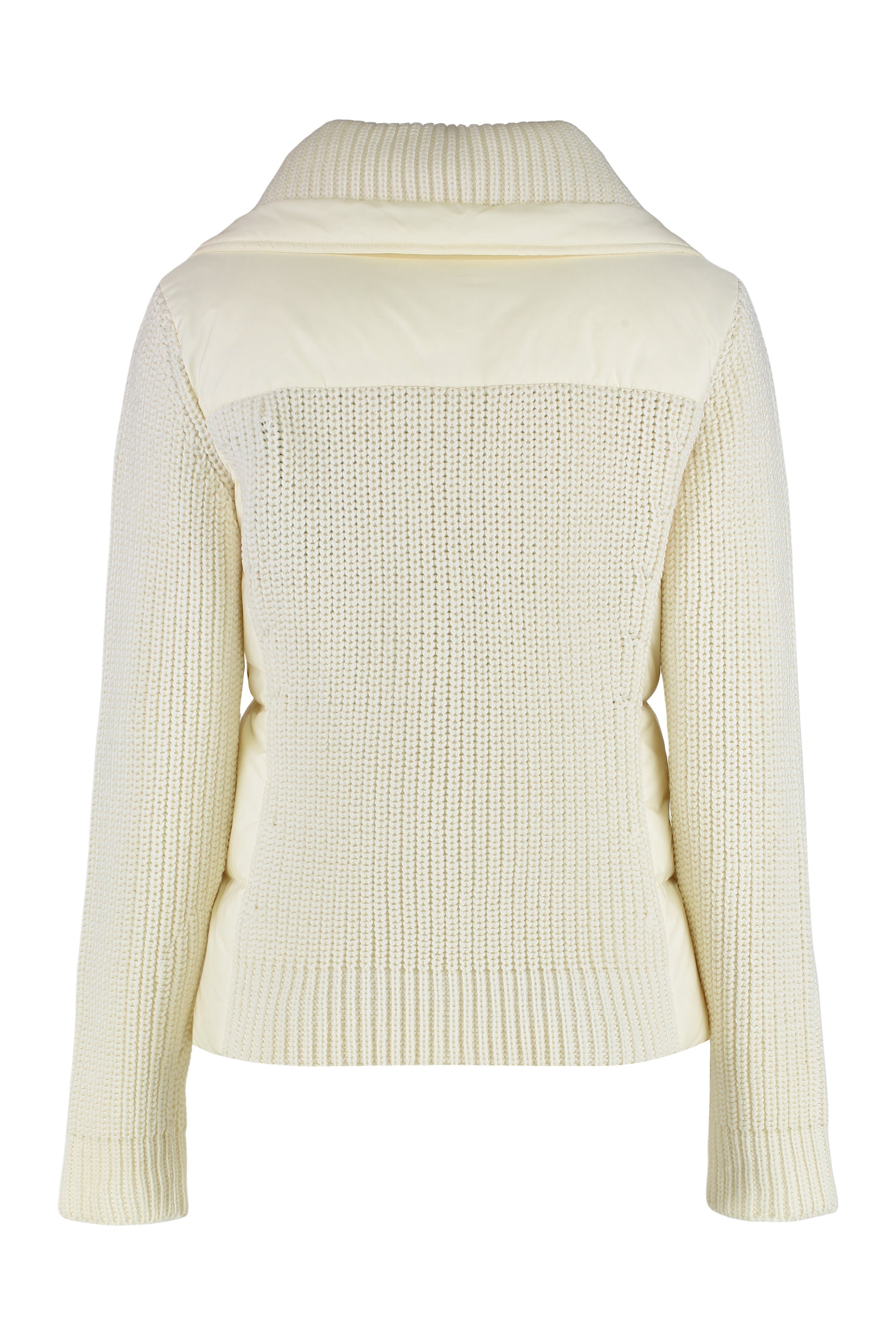 Moncler Grenoble Wool Quilted Cardigan with Zip - Slim Fit