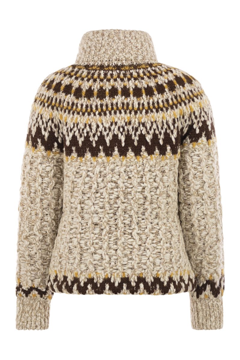 MONCLER GRENOBLE Girose Wool Blend Cardigan with Zip - Women's