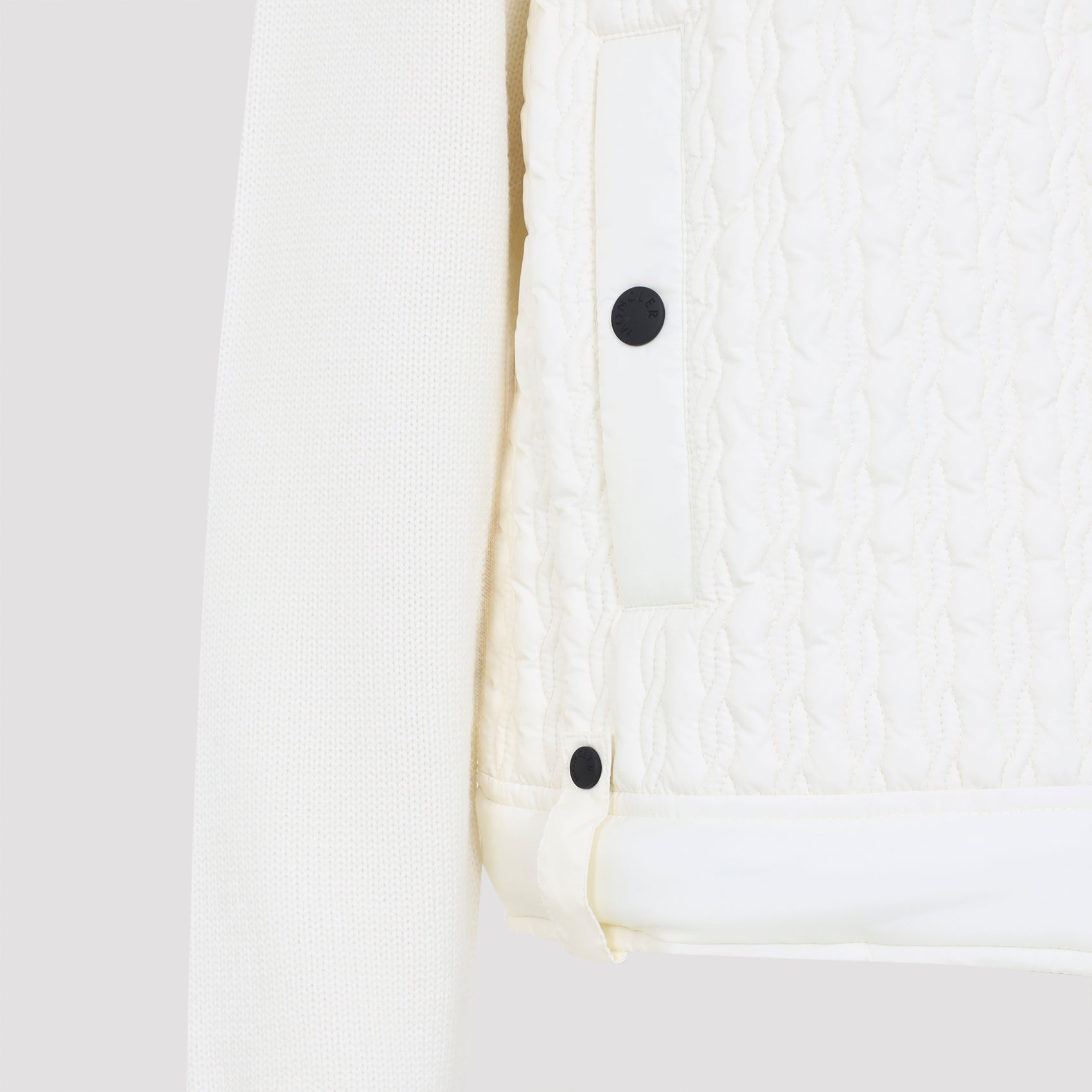 MONCLER GRENOBLE Virgin Wool Cardigan with Stand-Up Collar for Women - FW25