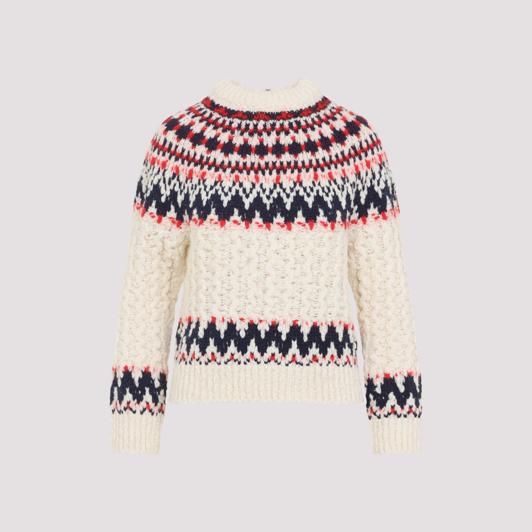 MONCLER GRENOBLE Virgin Wool Pullover with Graphic Jacquard for Women - Fall/Winter 2025