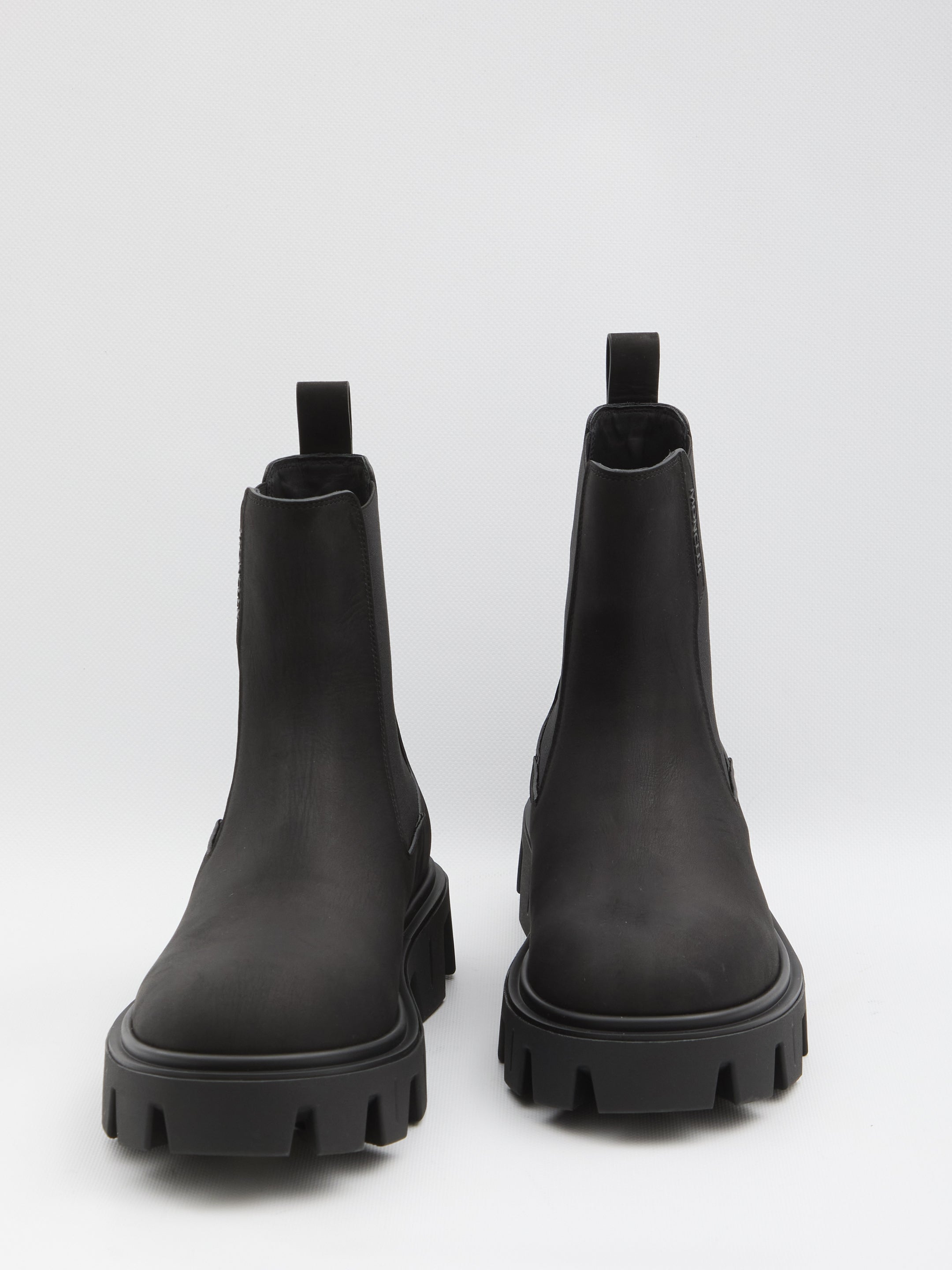 MONCLER Peak City Leather Chelsea Boots for Men