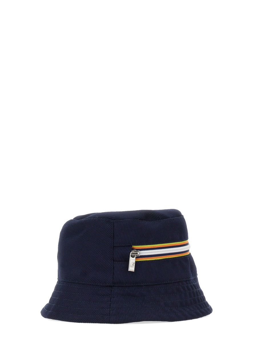 K-WAY Trendy Bucket Hat with Front Zipper Detail