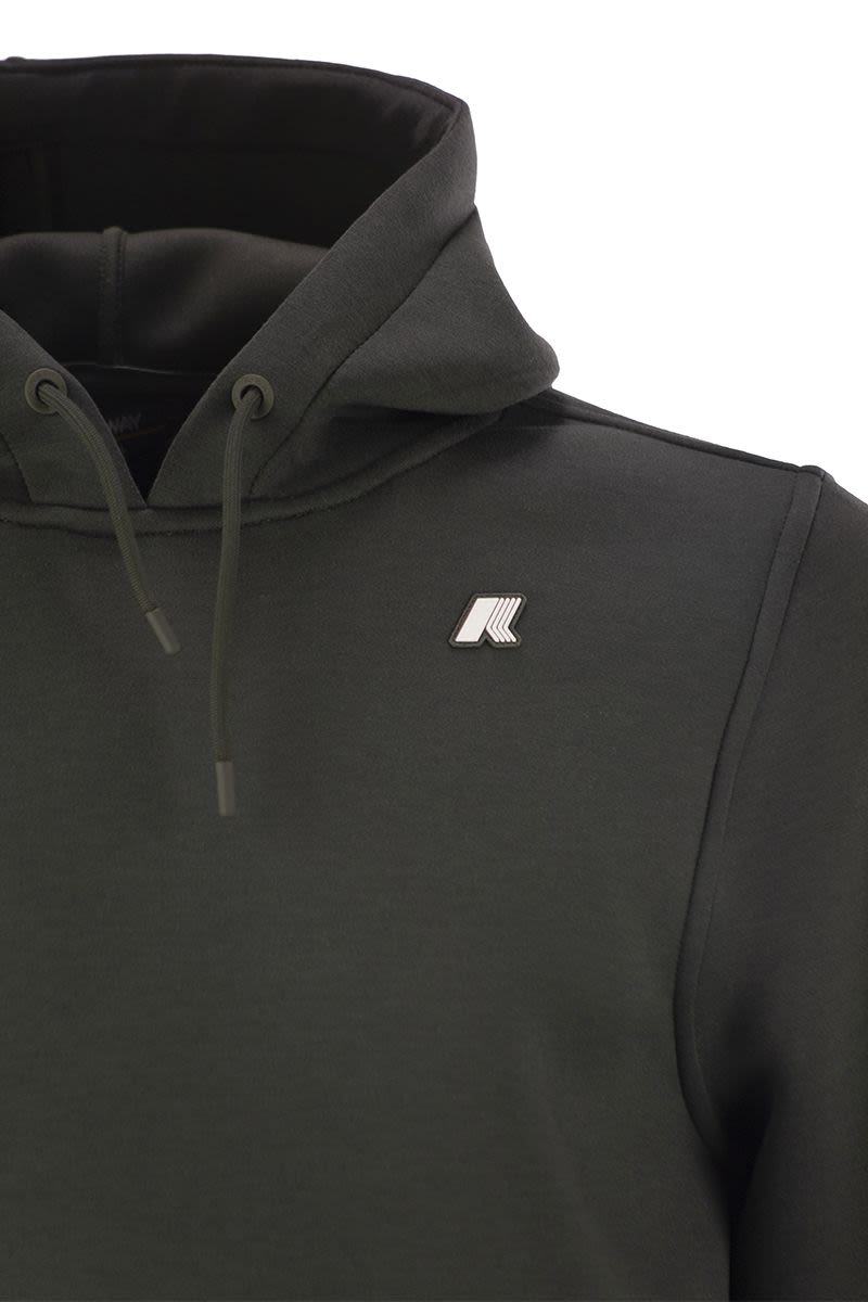 K-WAY Men's Lightweight Hoodie with Adjustable Hood and Pouch Pockets