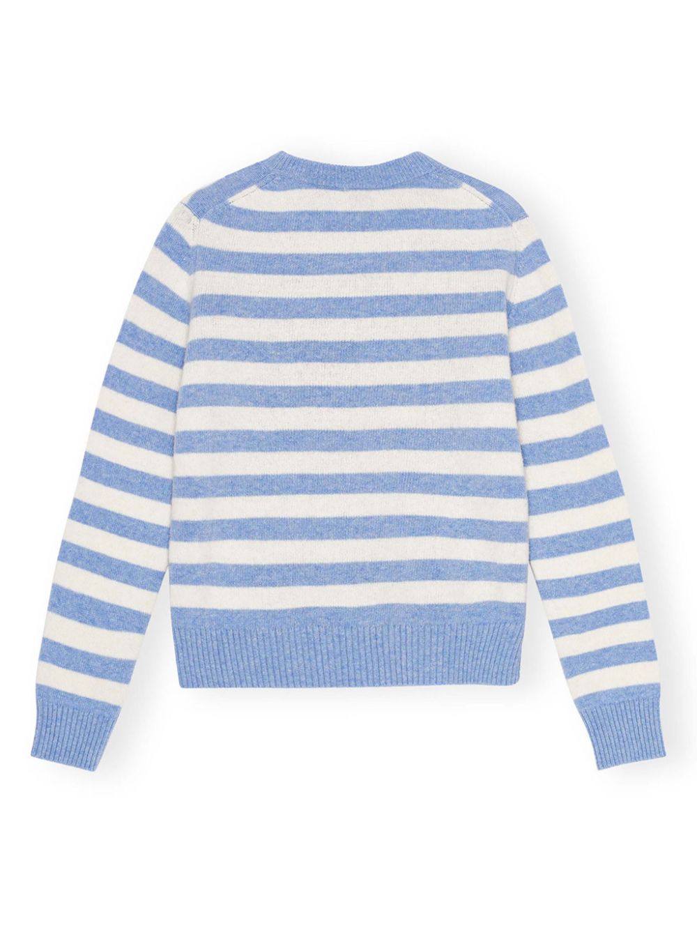 GANNI Embroidered Striped Wool Sweater - Women's