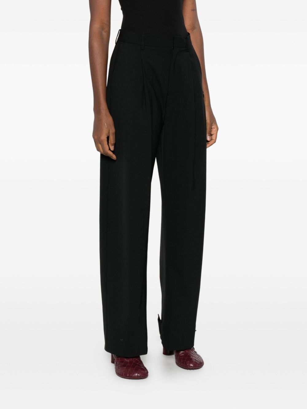 MONCLER GENIUS Wool Blend Pleated Trousers for Women