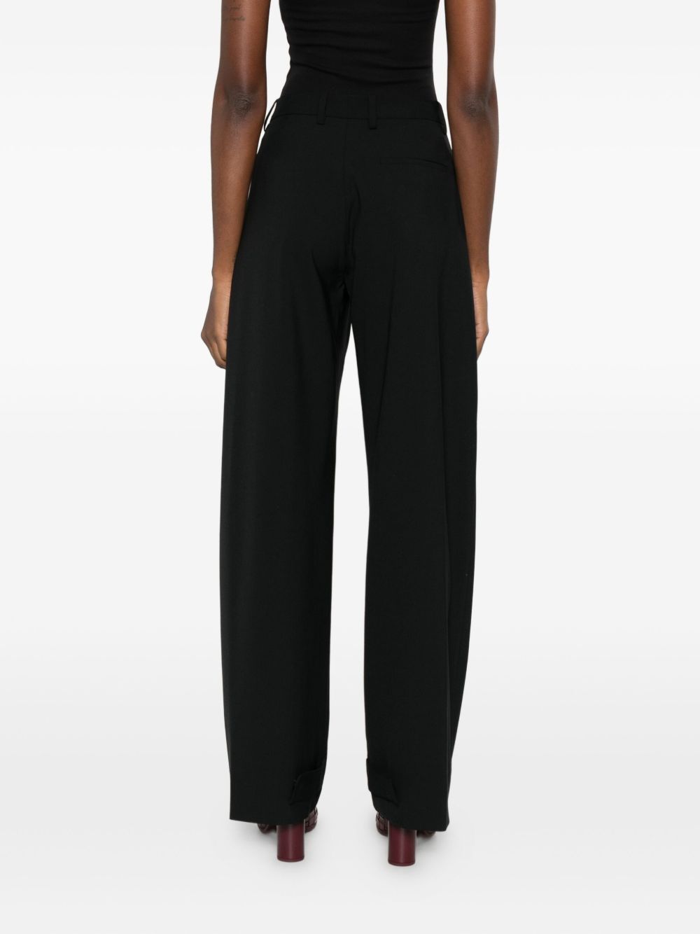 MONCLER GENIUS Wool Blend Pleated Trousers for Women
