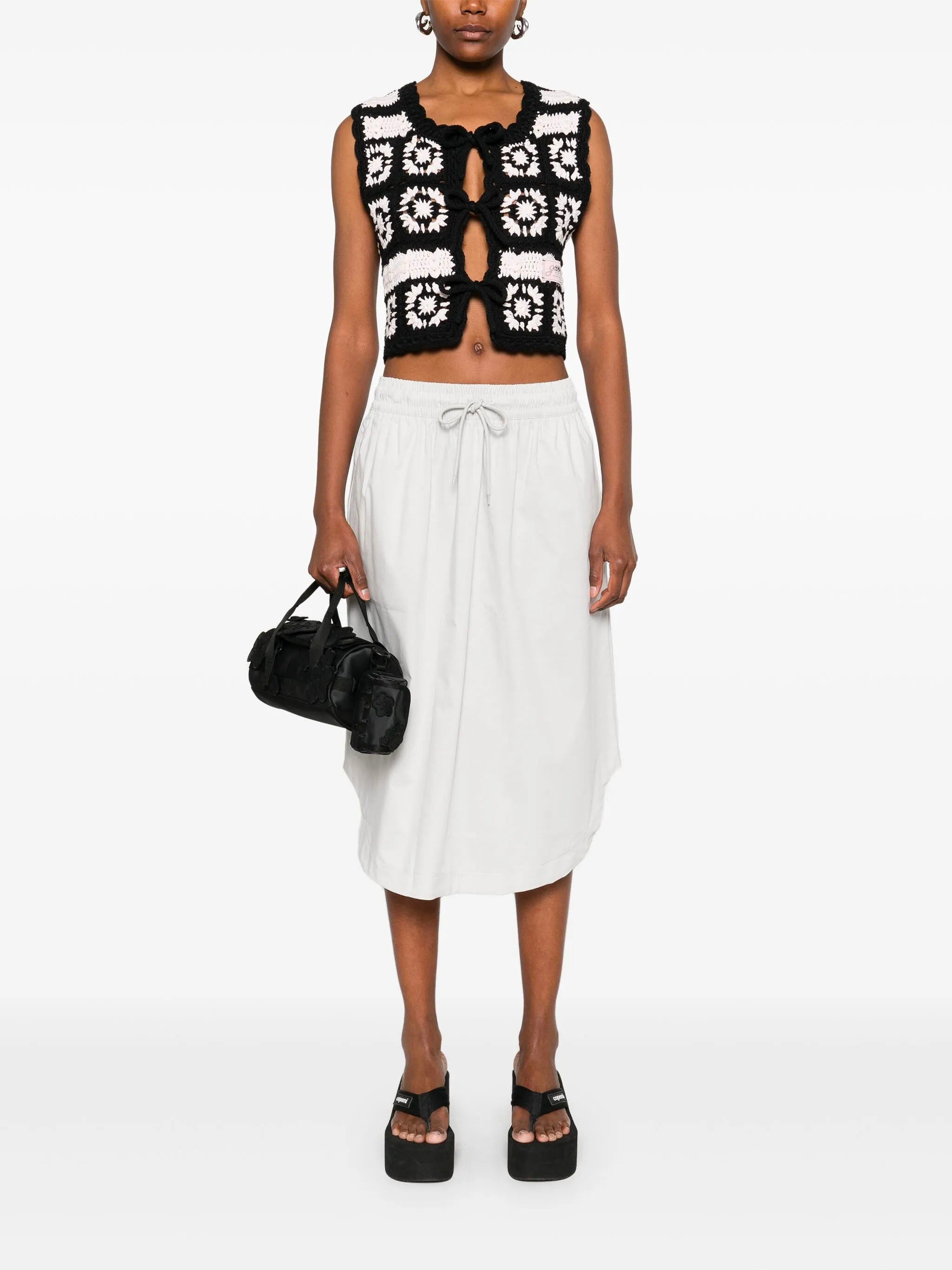 GANNI Crochet Lace-Up Vest for Women