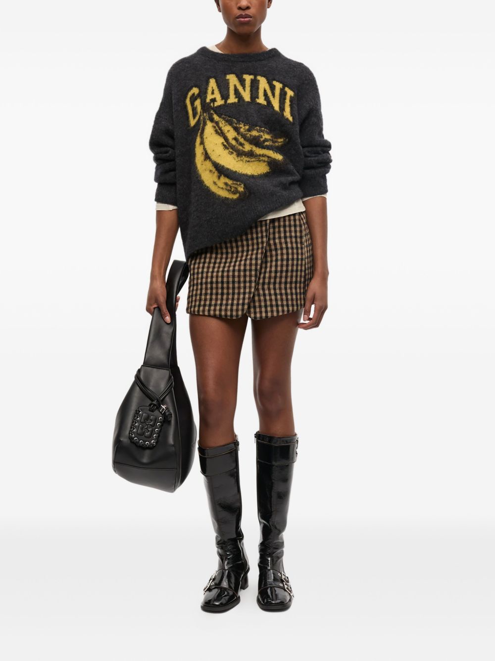 GANNI Banana Wool Crewneck Sweater