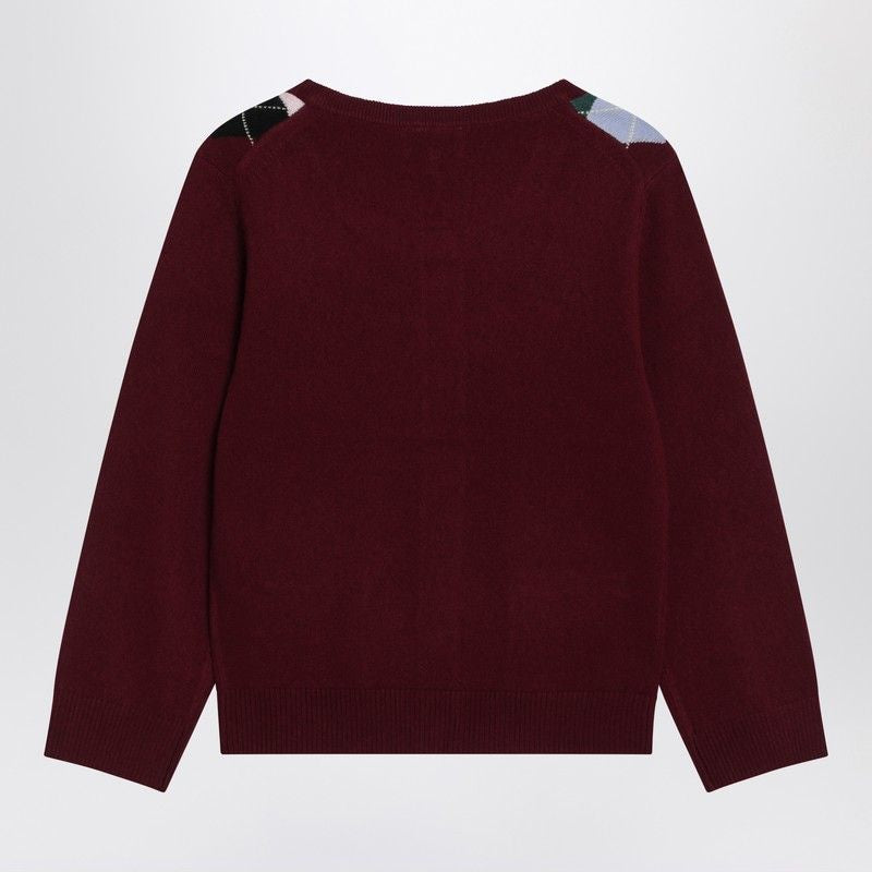 GANNI Checkered Design Cashmere Blend Cardigan