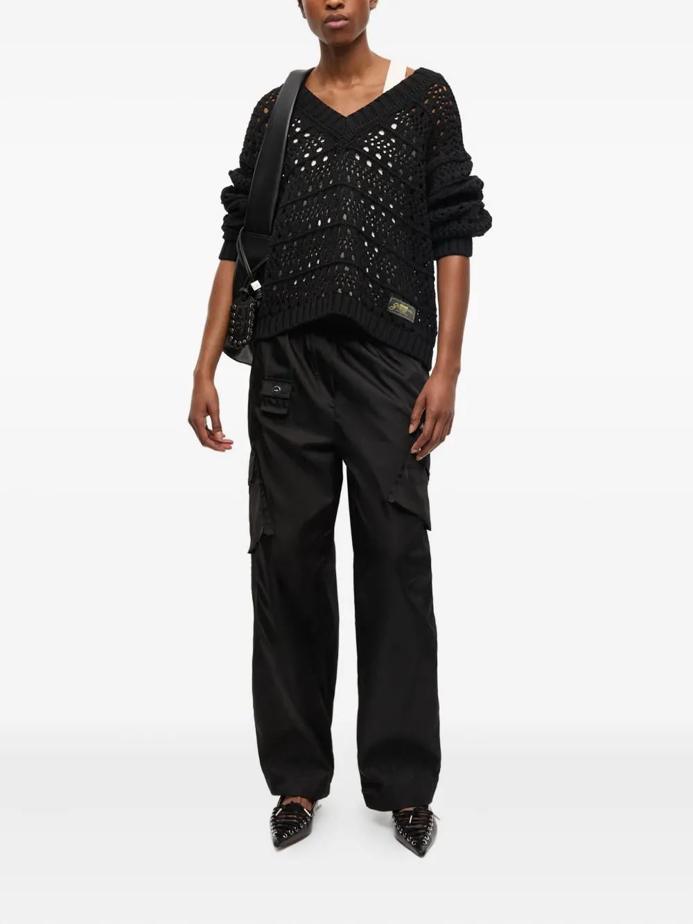 GANNI Open-Knit Sweater - FW25