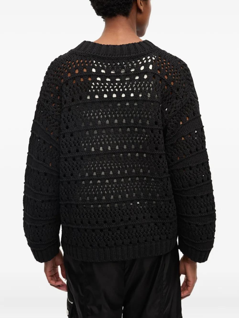 GANNI Open-Knit Sweater - FW25