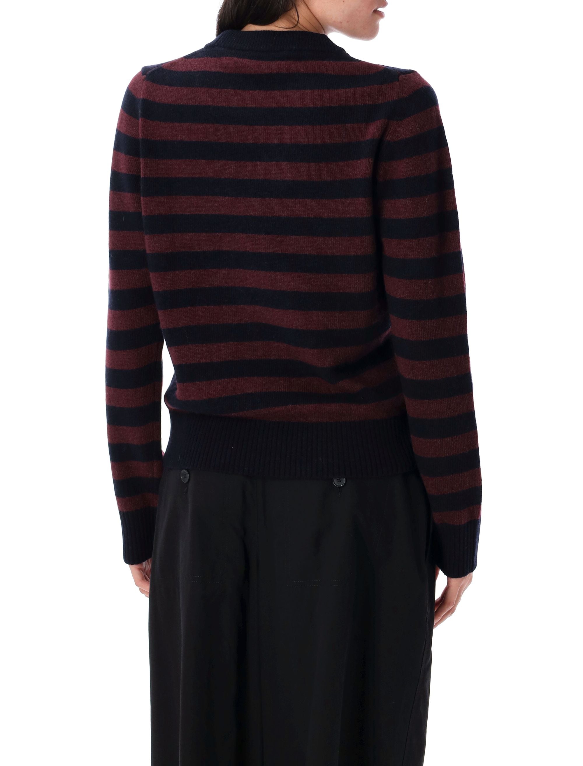 GANNI Knit Poodle Stripe Sweater - Women's