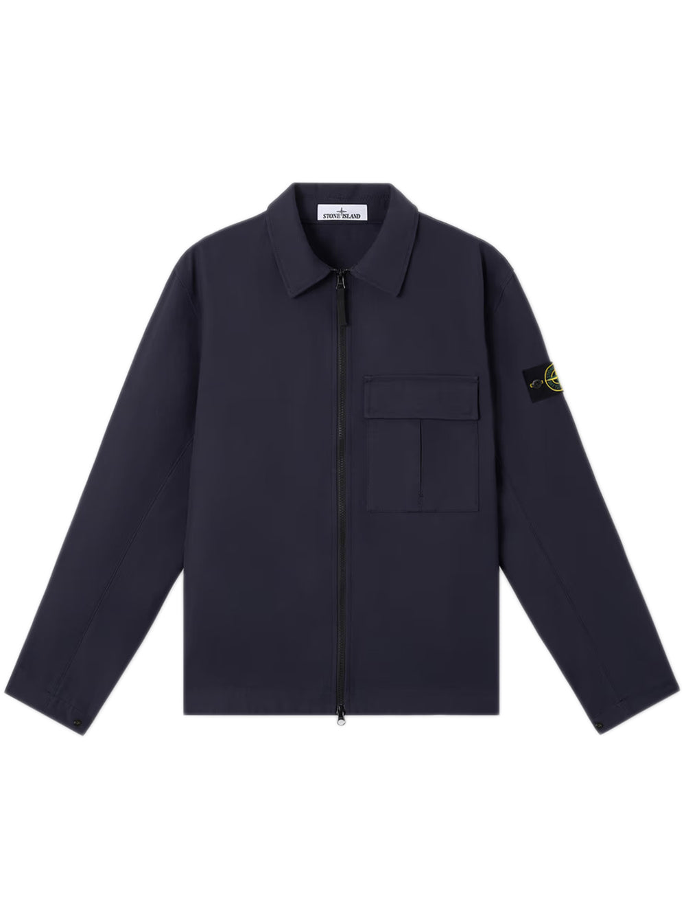 STONE ISLAND Comfort Fit Overshirt with Multi-Pocket Design
