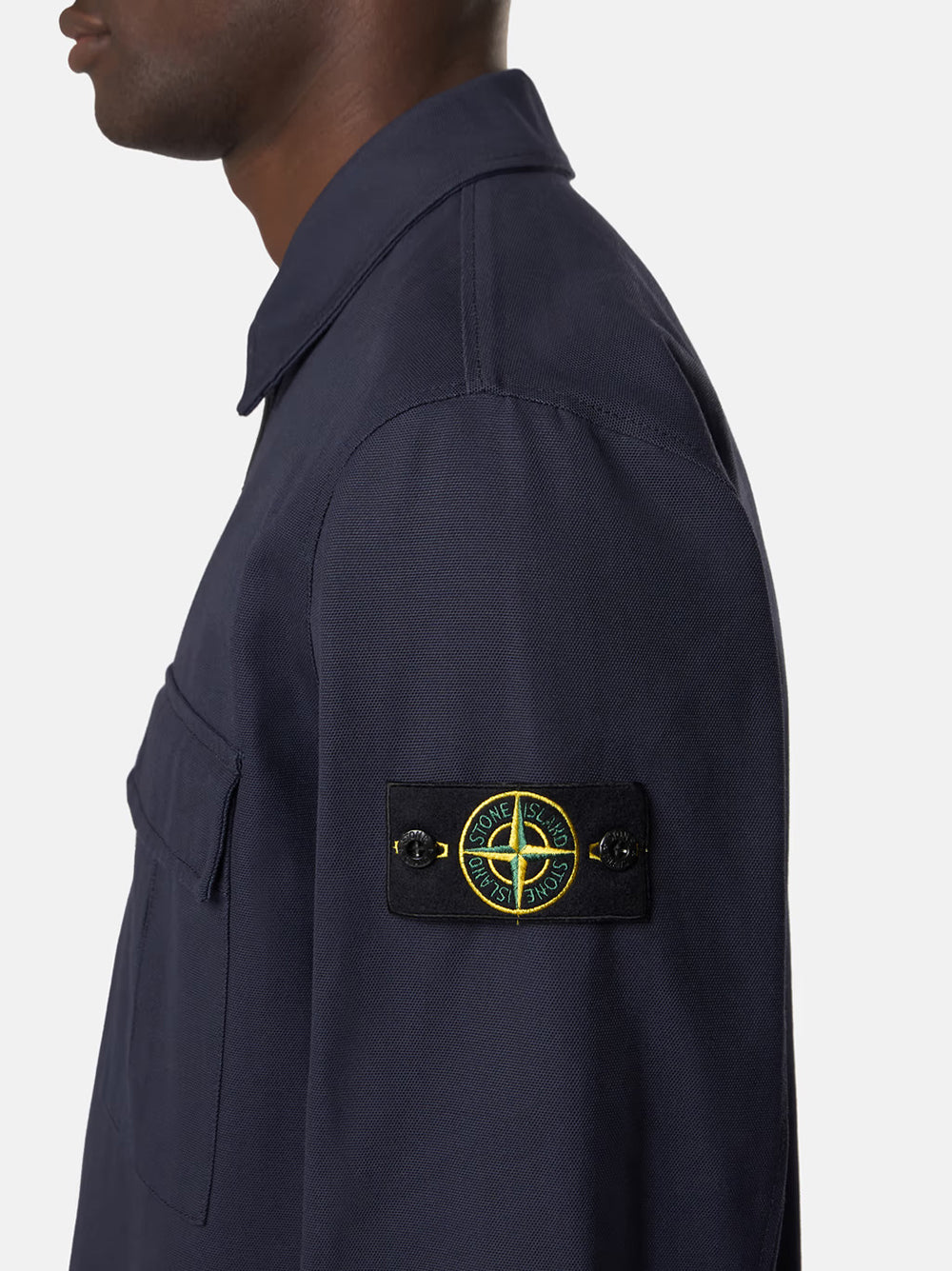 STONE ISLAND Comfort Fit Overshirt with Multi-Pocket Design