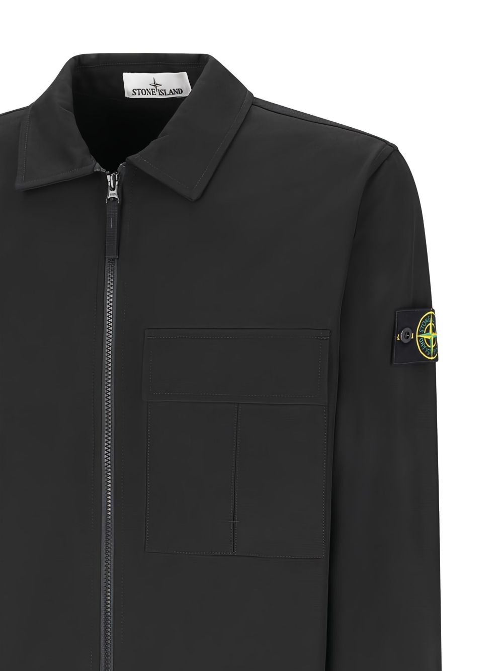 STONE ISLAND Comfort Fit Overshirt with Gusset Pocket