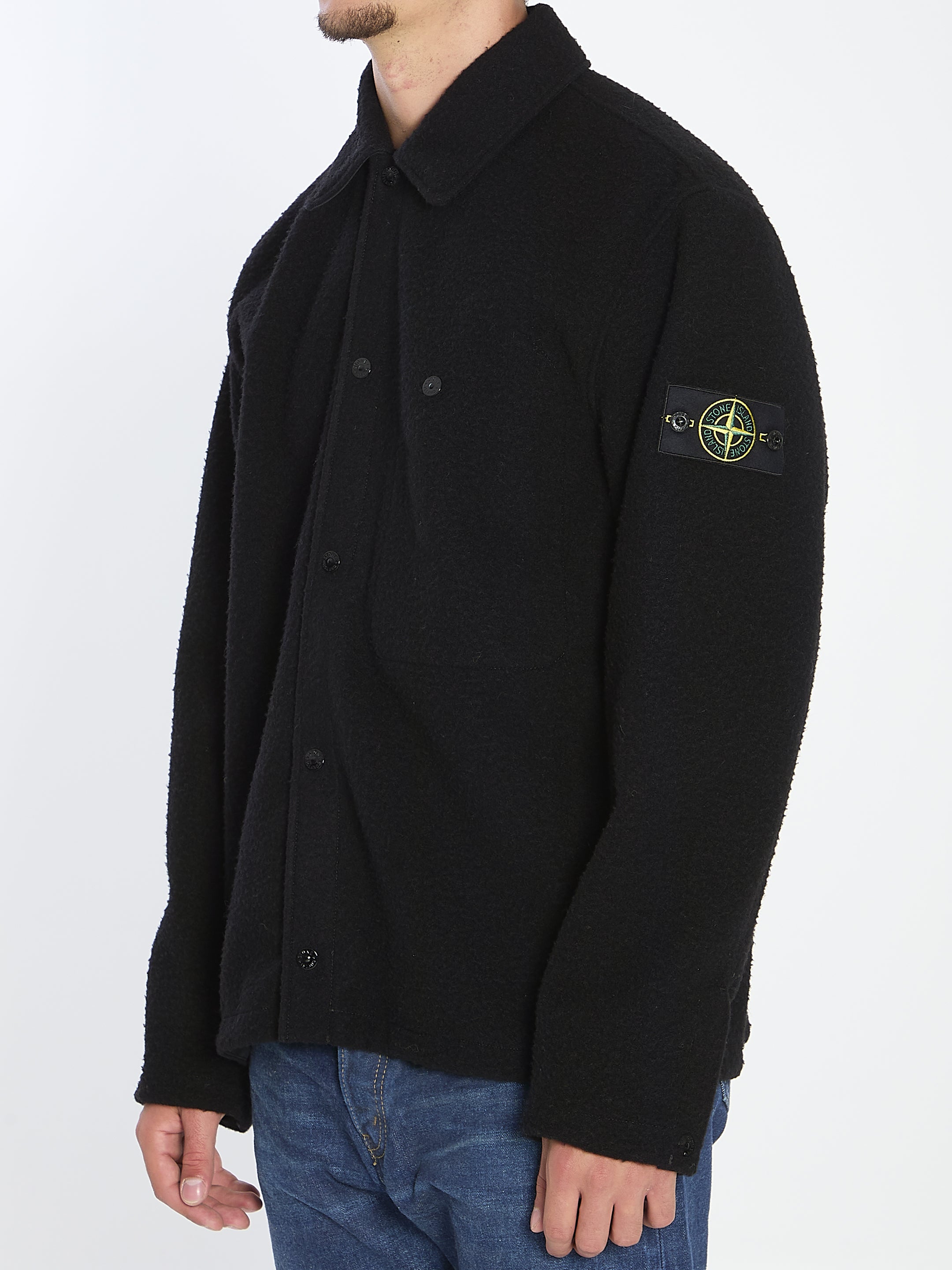 STONE ISLAND Men's Overshirt in Wool Blend - Size L