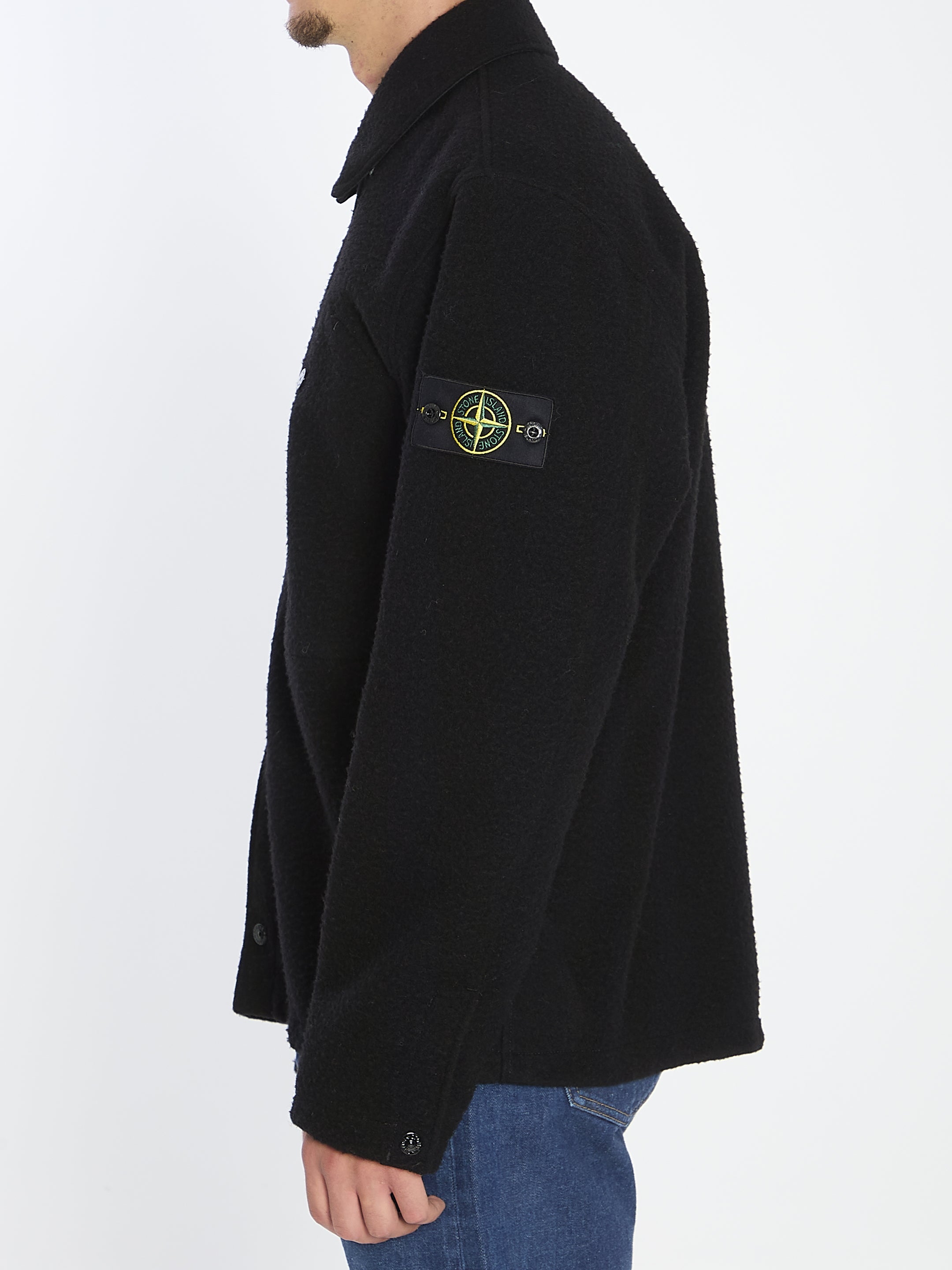 STONE ISLAND Men's Overshirt in Wool Blend - Size L